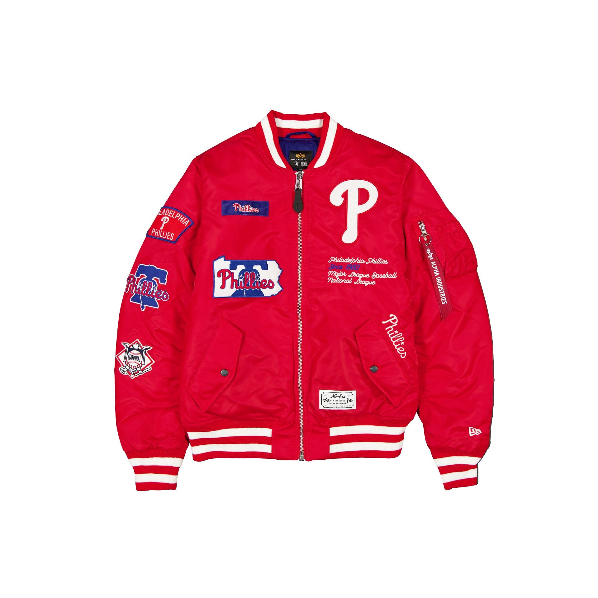 new era Alpha Industries Red MA-1 Bomber Jacket