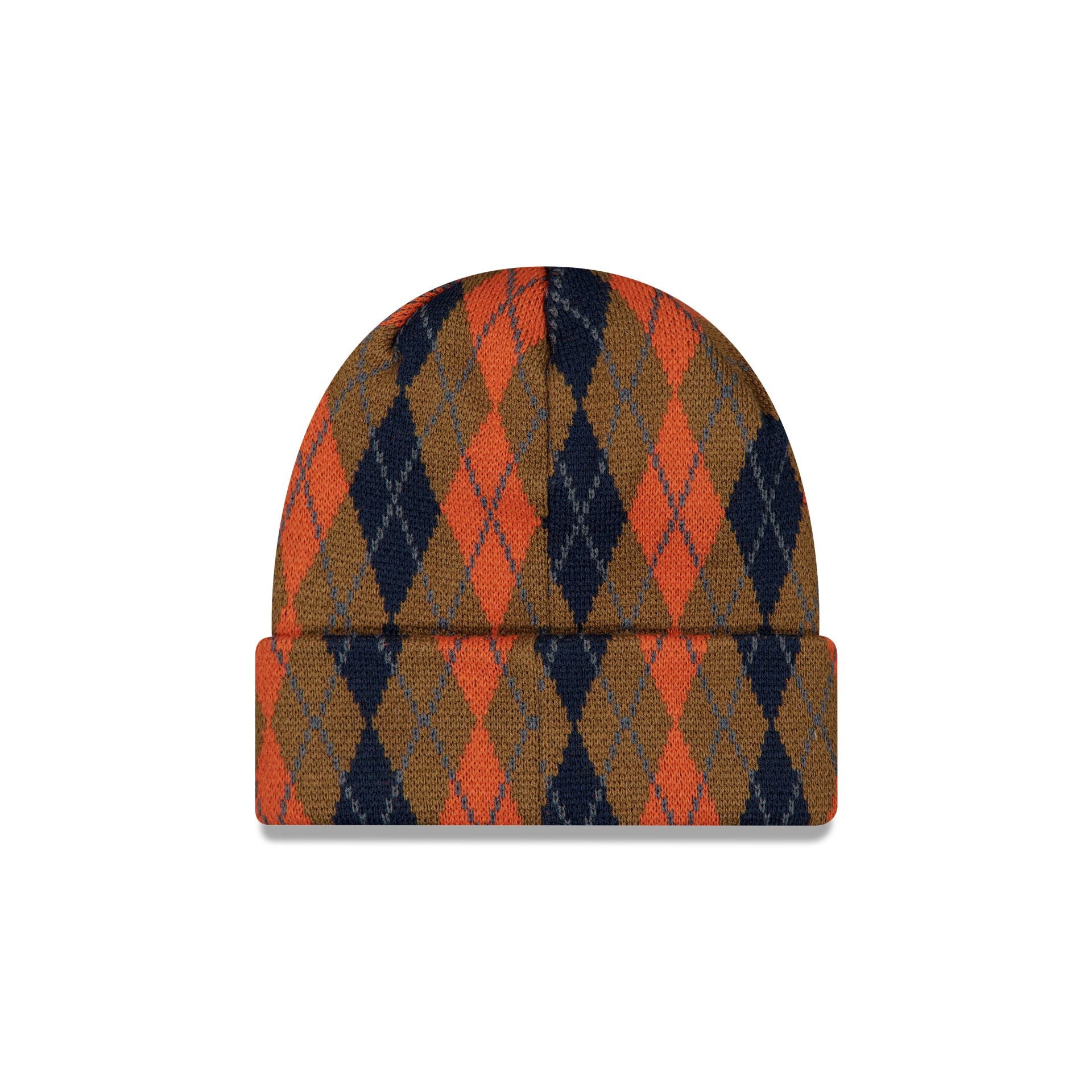 New Era Argyle Check Walnut Cuff Knit