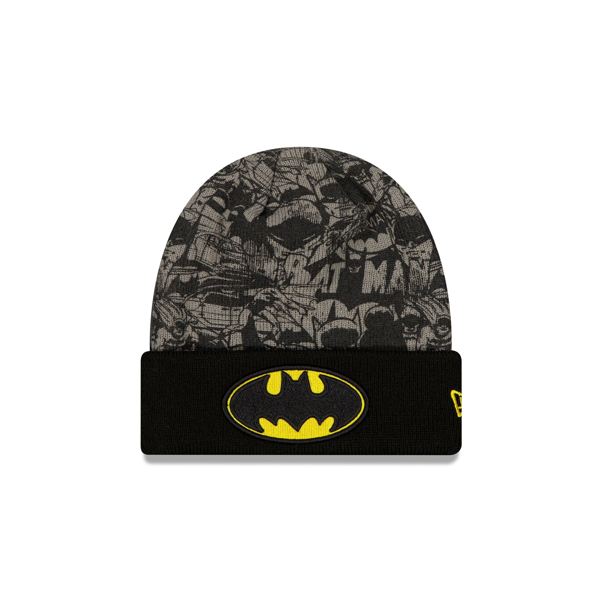 new era Batman Kids Black Cuff Knit