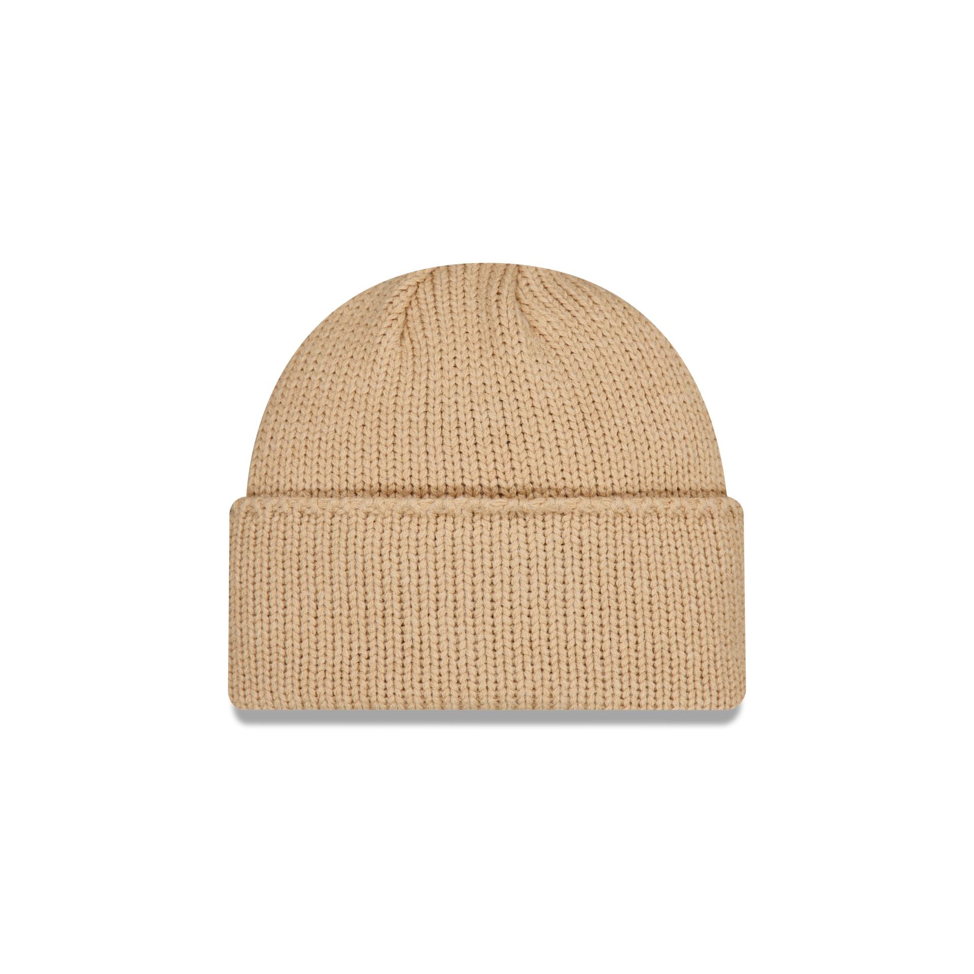 New Era Beige Wide Cuff Knit Beanie