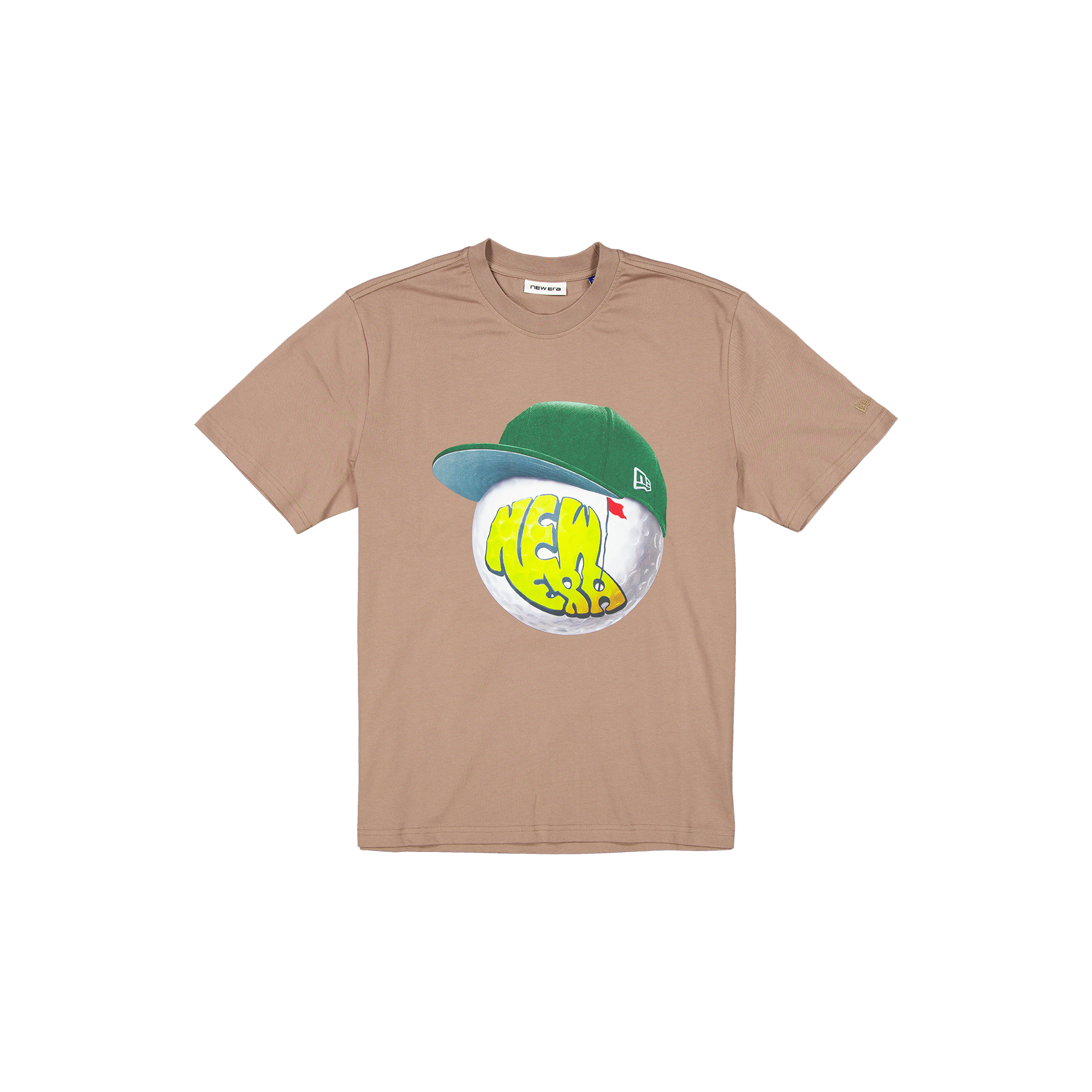 new era Big Head Greens Taupe Gray T-Shirt