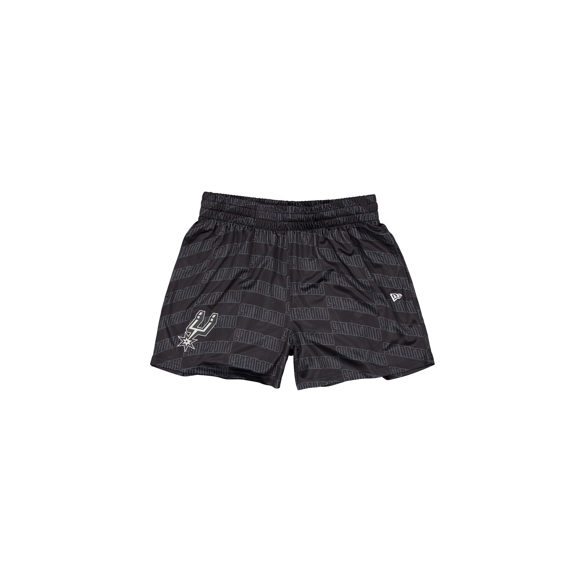 new era Black All-Over-Print Shorts