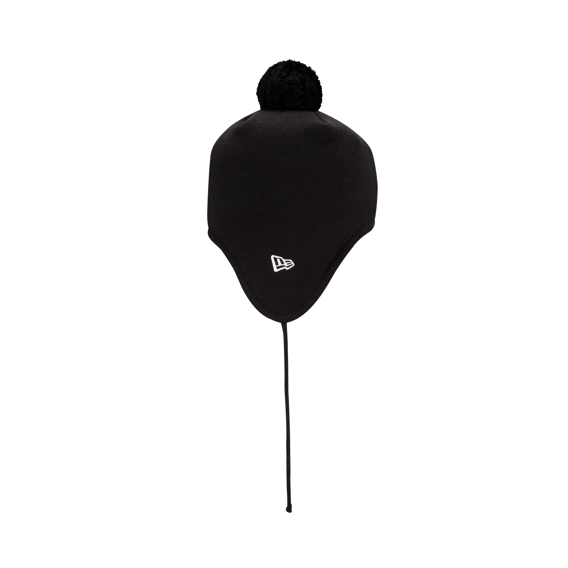 New Era Black Pom Knit Ear Flap