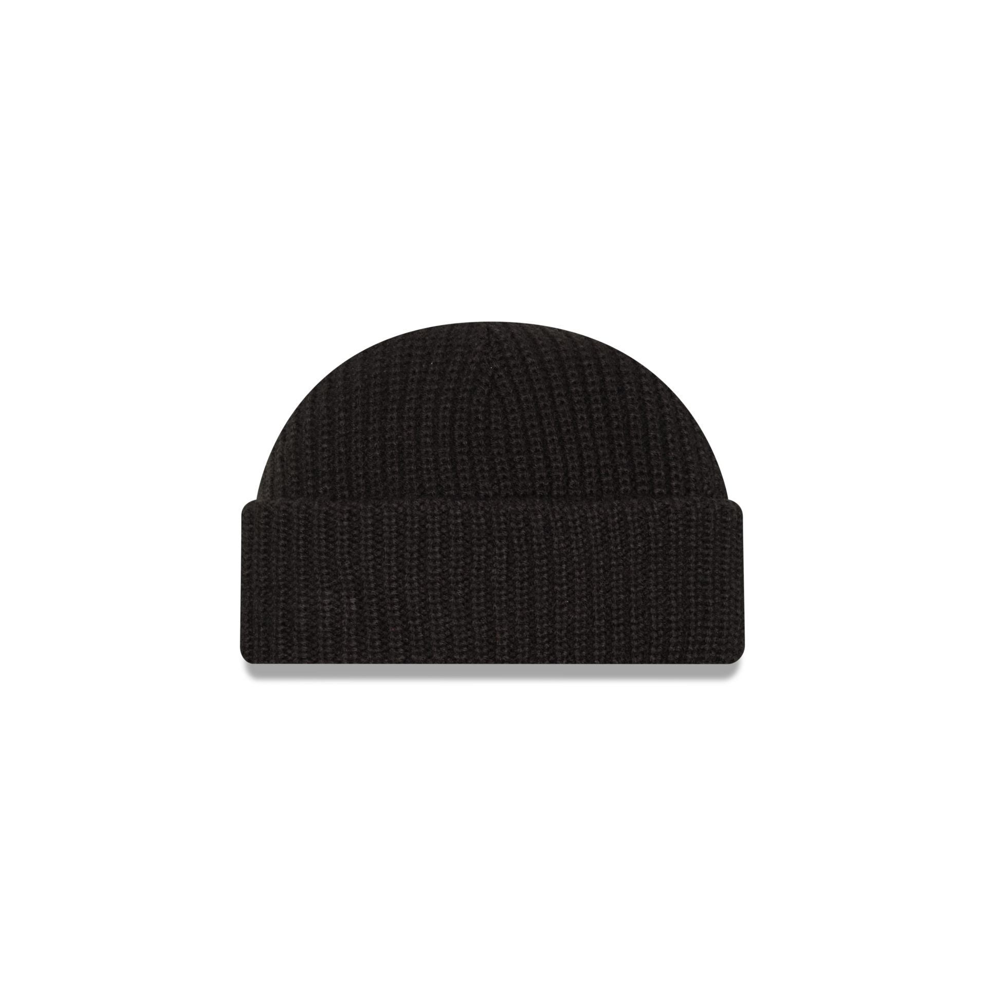 new era Black Ribbed Skully Knit Beanie
