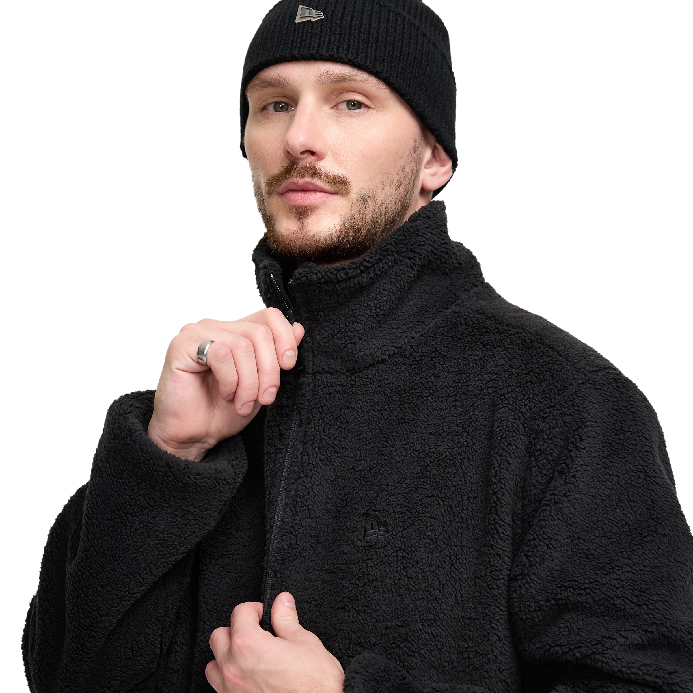 new era Black Sherpa Jacket