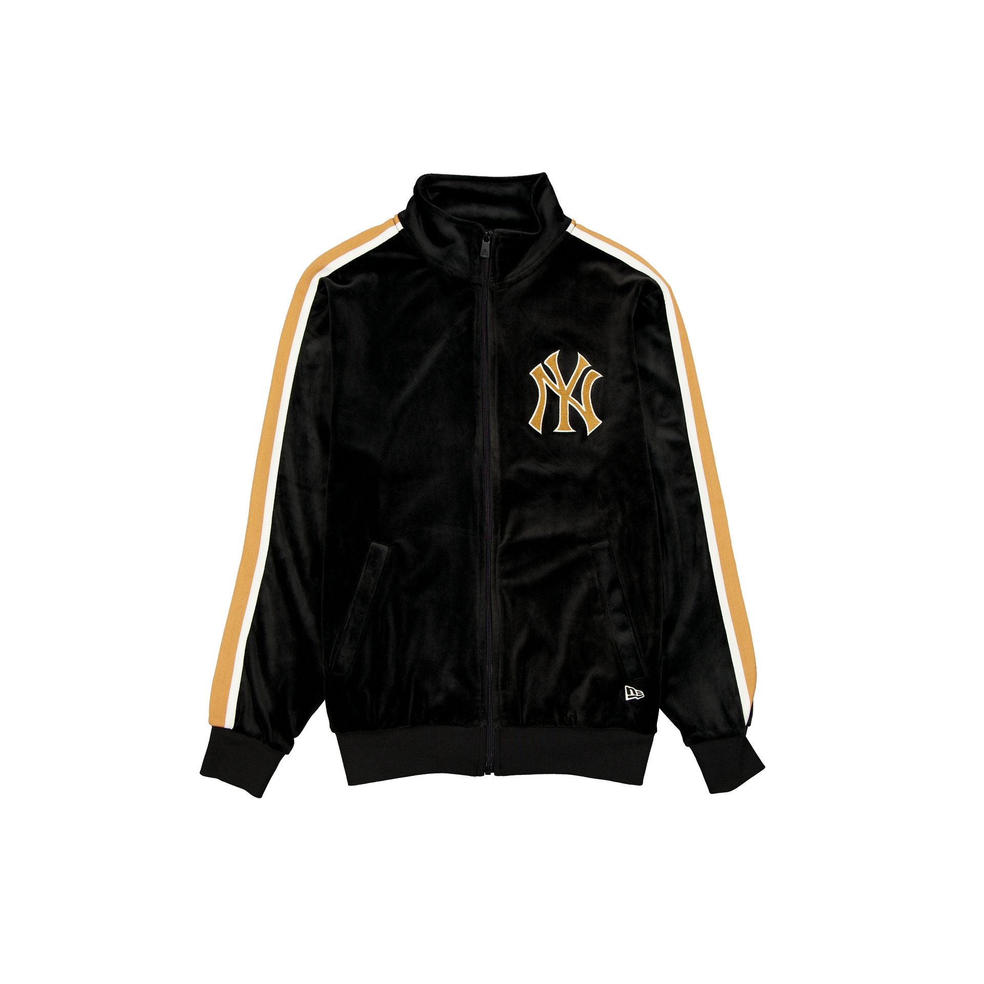 new era Black Velour Track Jacket