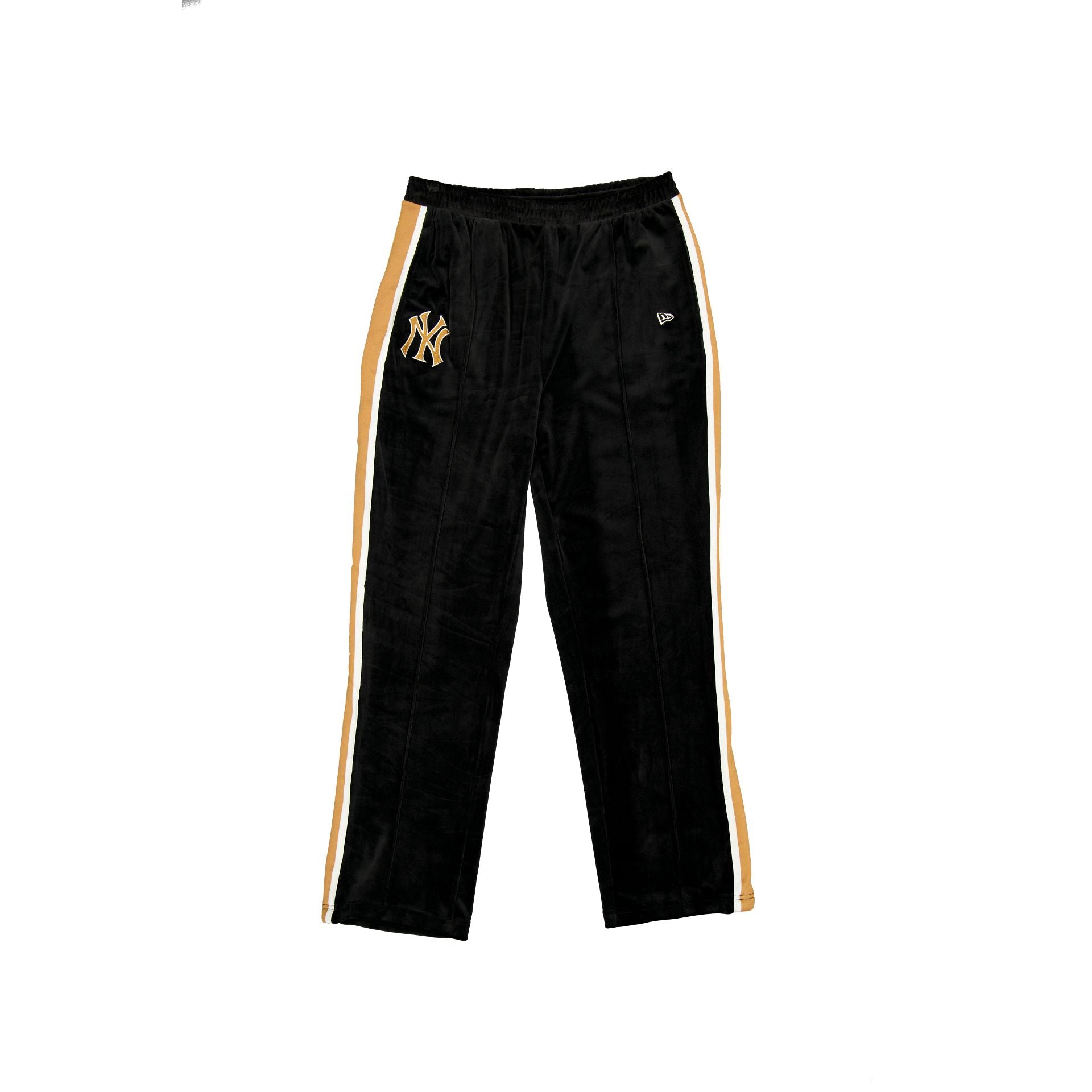new era Black Velour Track Pants