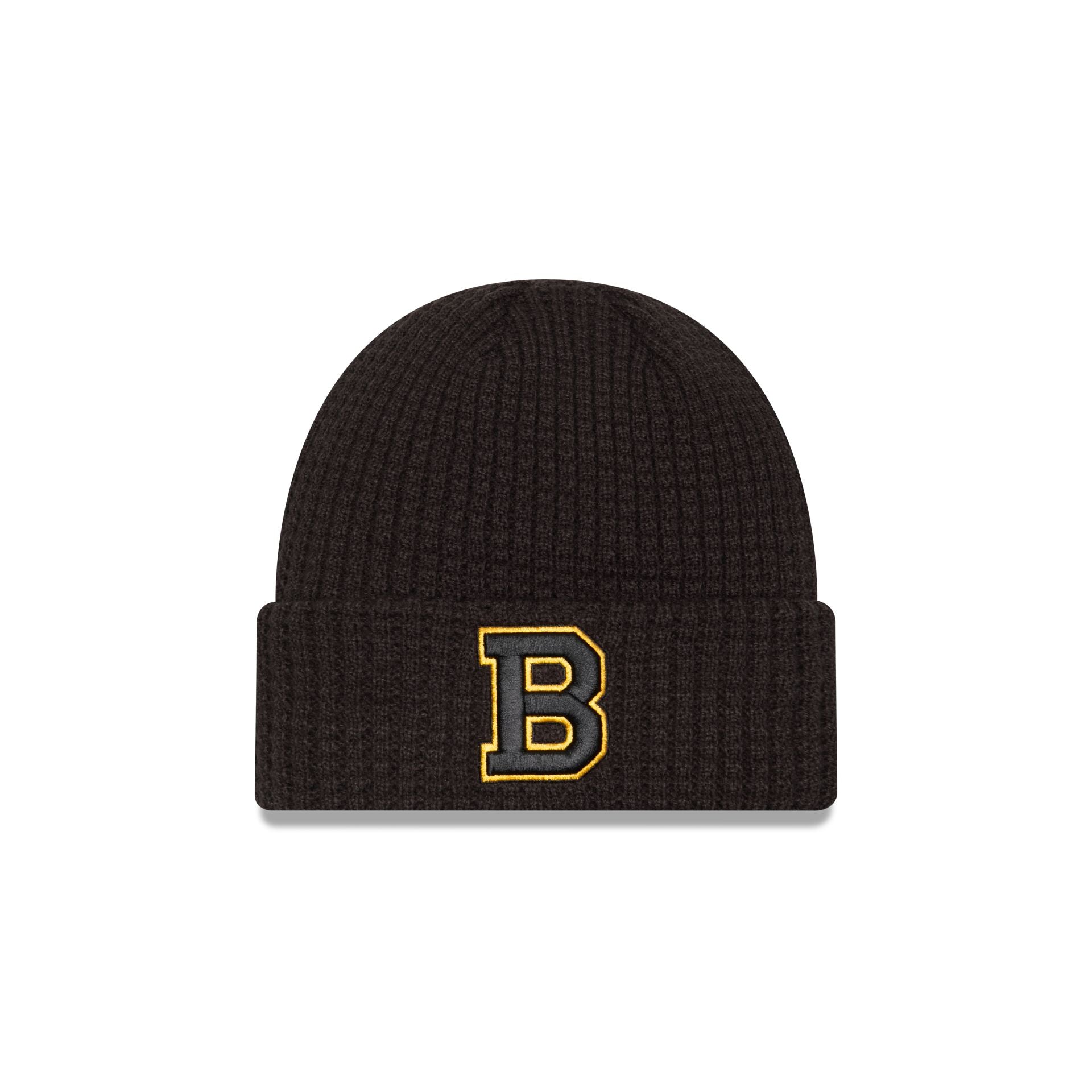 new era Black Waffle Knit Beanie