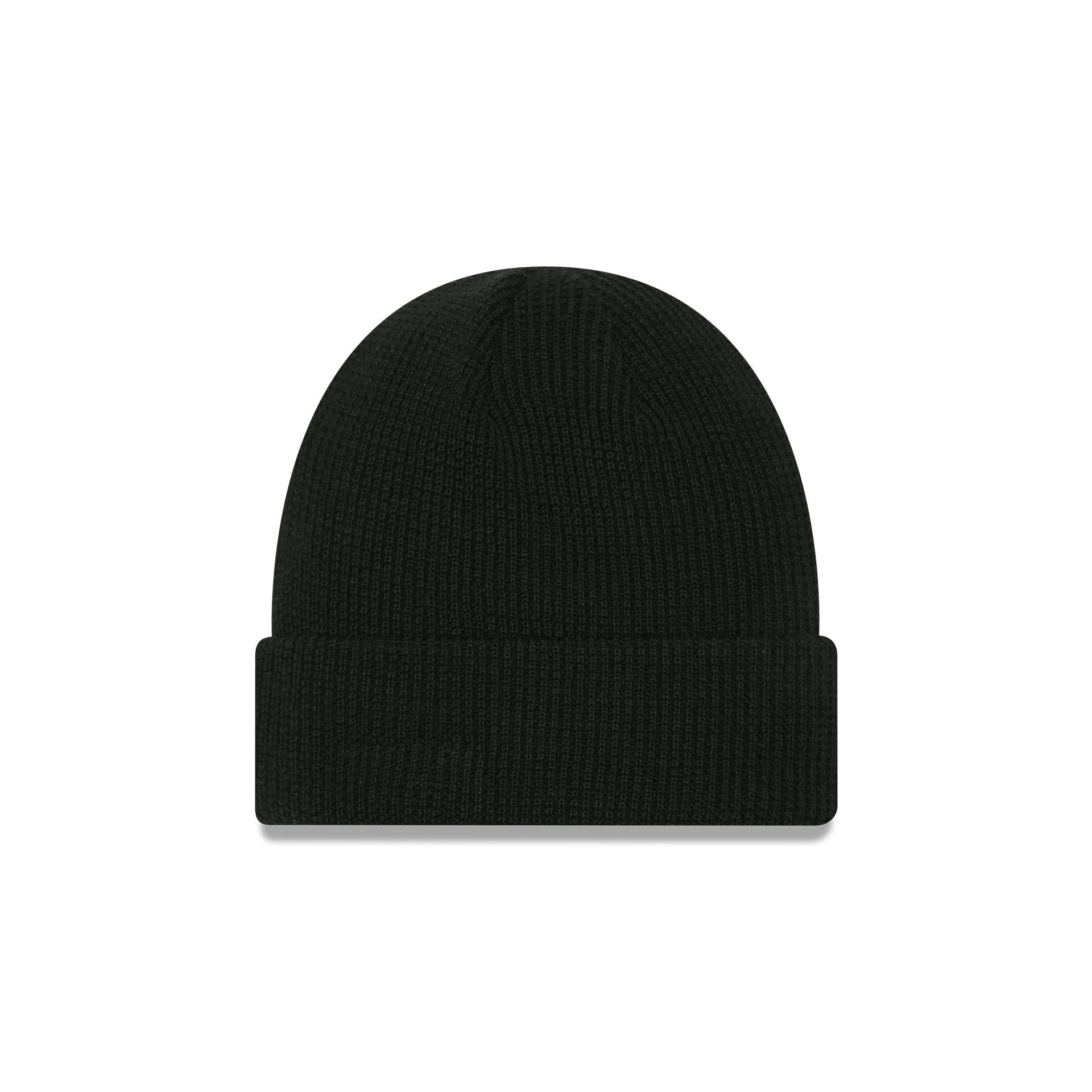 new era Black Waffle Knit Beanie