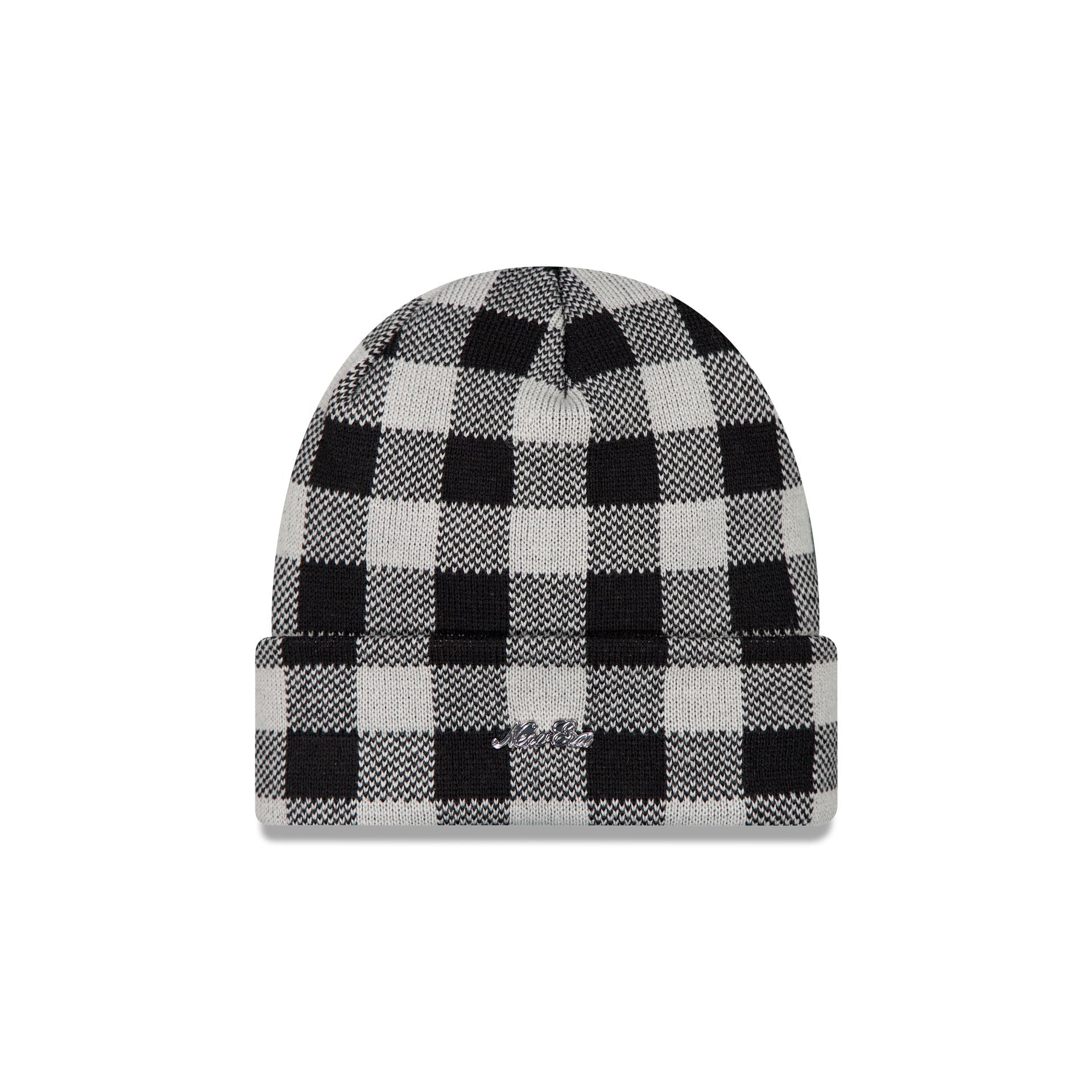 new era Block Check Black Cuff Knit