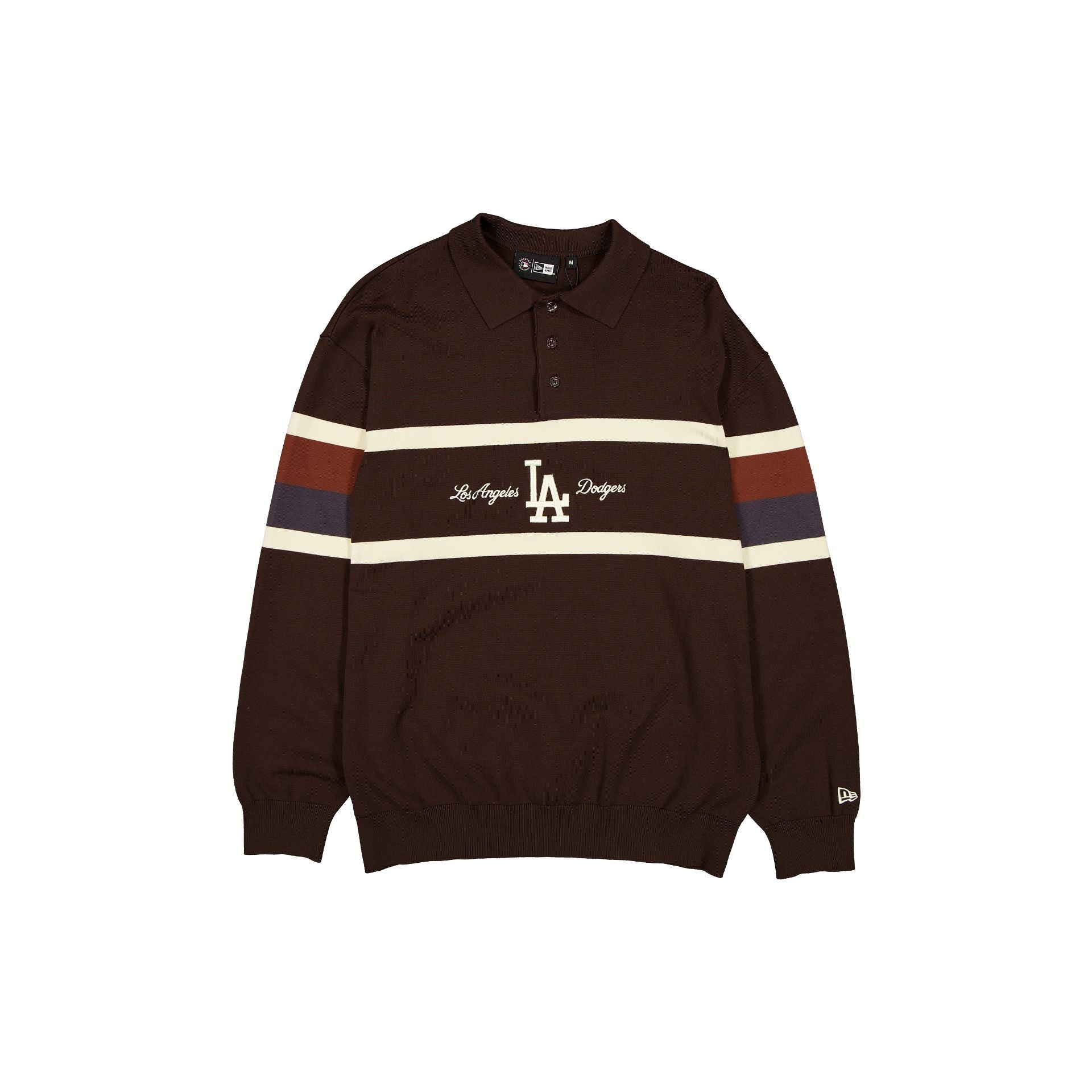 new era Brown Knit Rugby Shirt