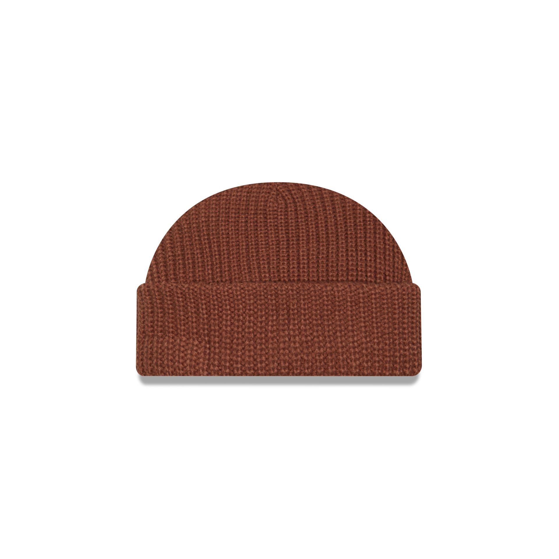 new era Brown Ribbed Skully Knit Beanie