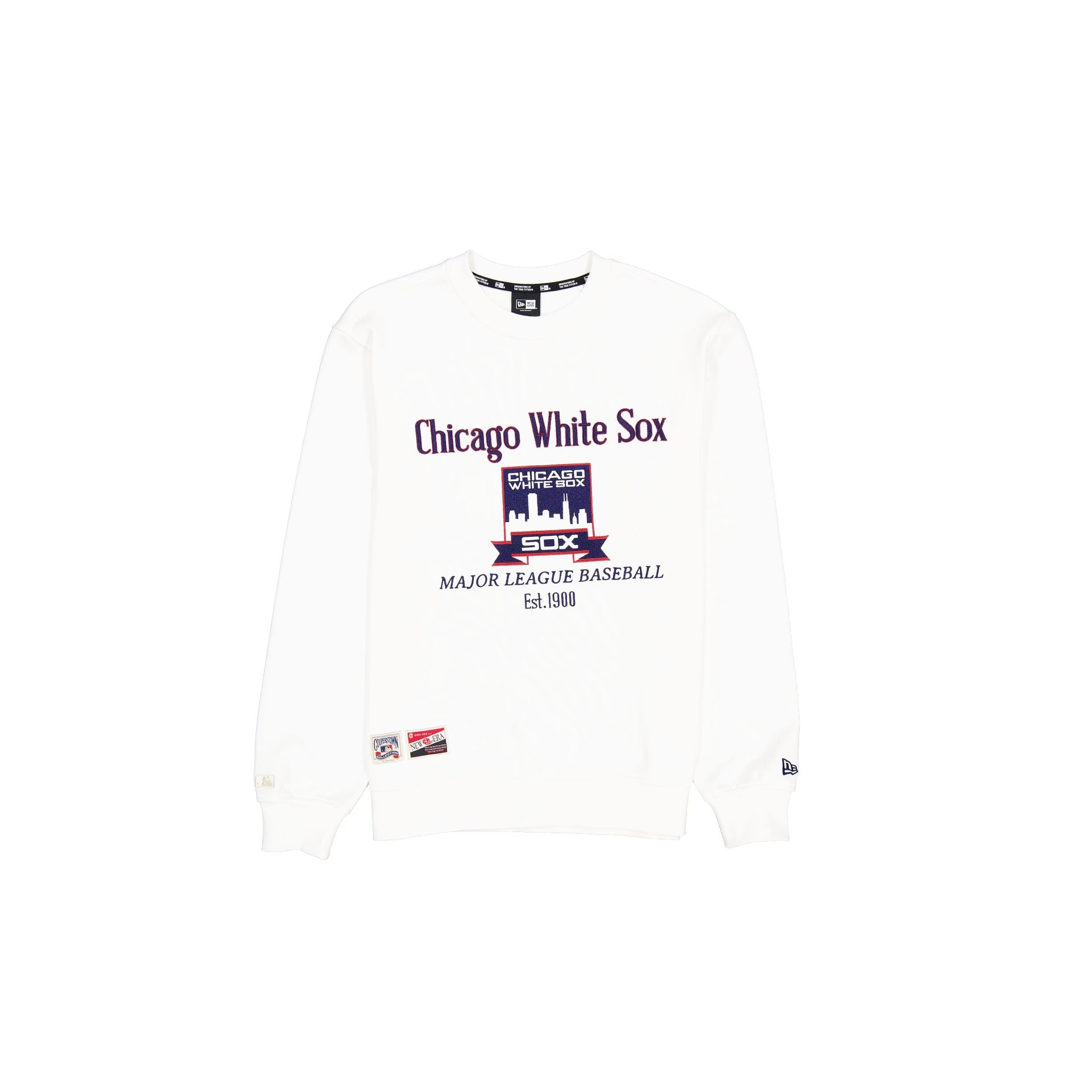New Era Cooperstown Off White Crewneck