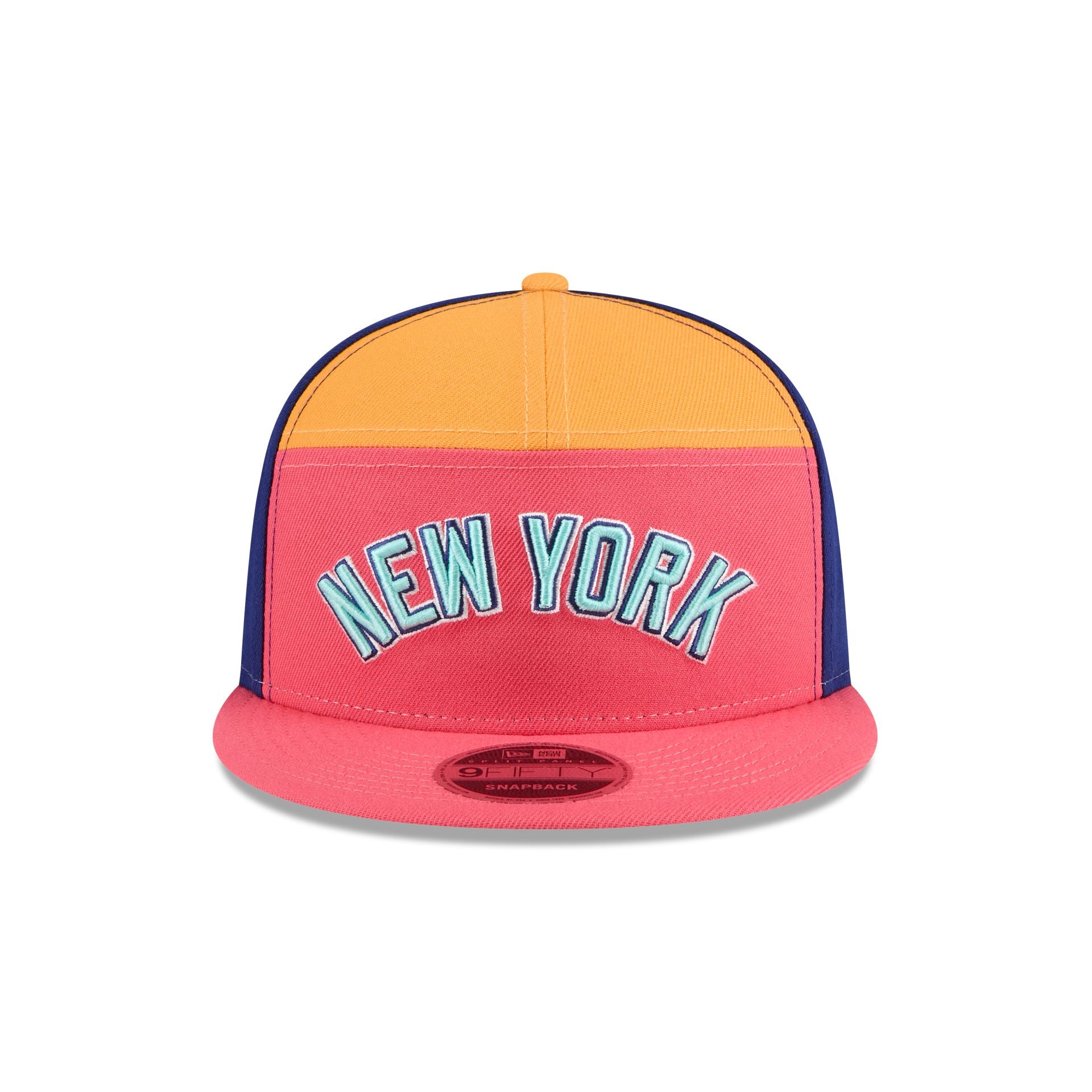 New Era Coral Split Panel 9FIFTY Snapback