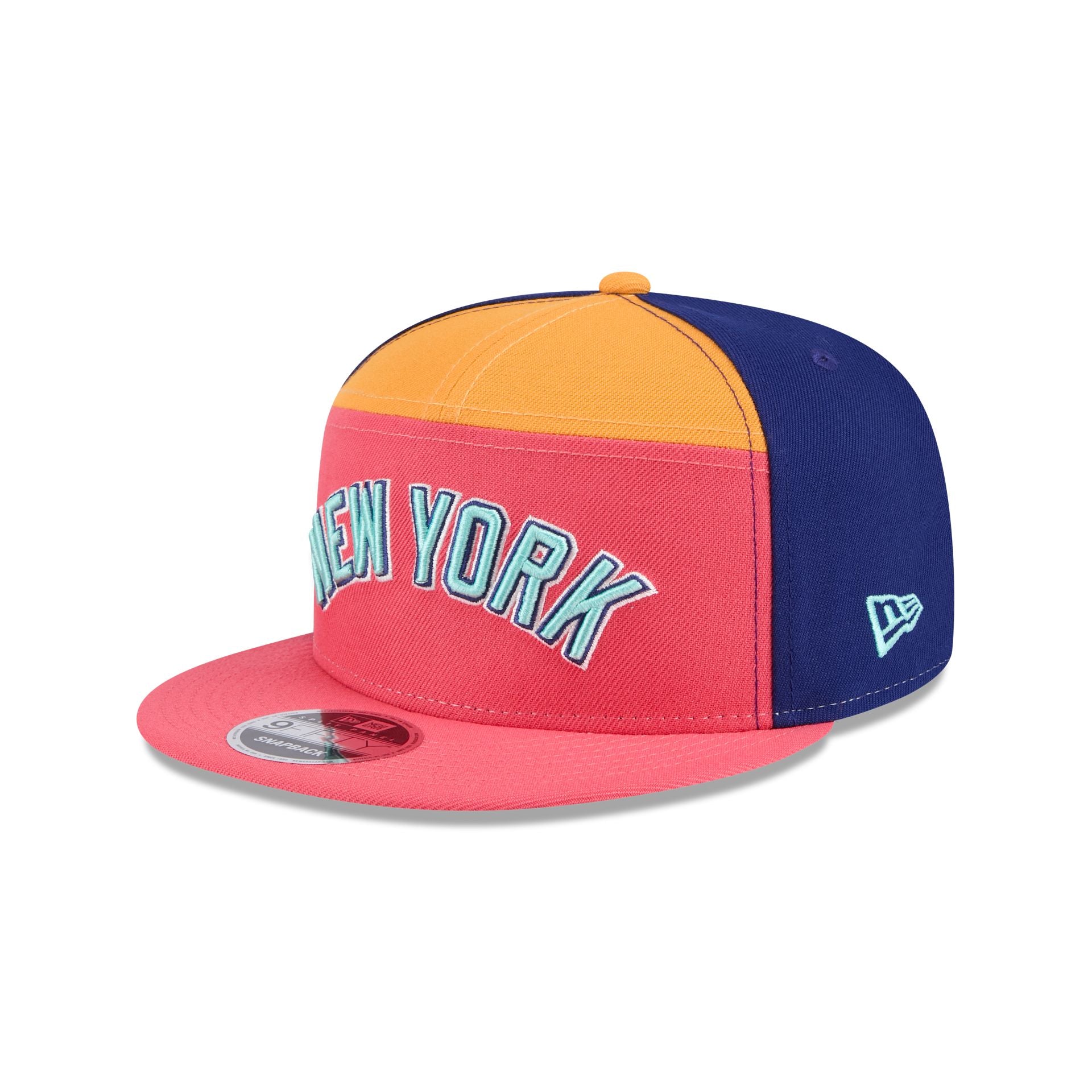 New Era Coral Split Panel 9FIFTY Snapback
