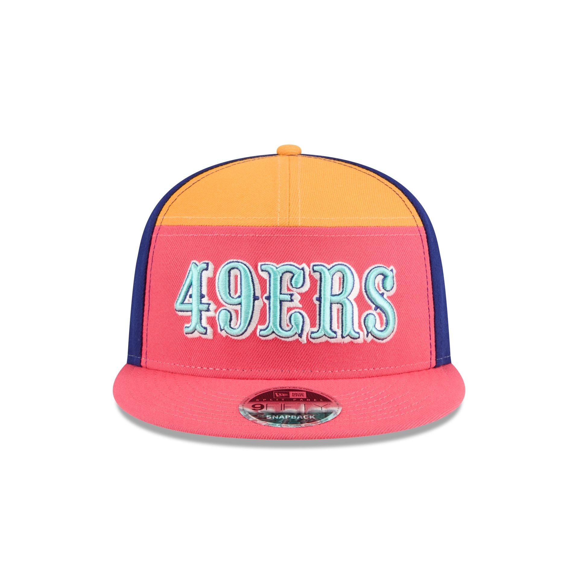 New Era Coral Split Panel 9FIFTY Snapback
