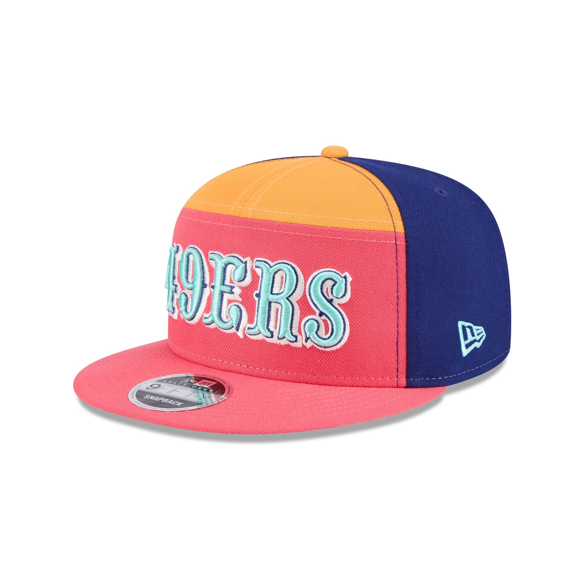 New Era Coral Split Panel 9FIFTY Snapback