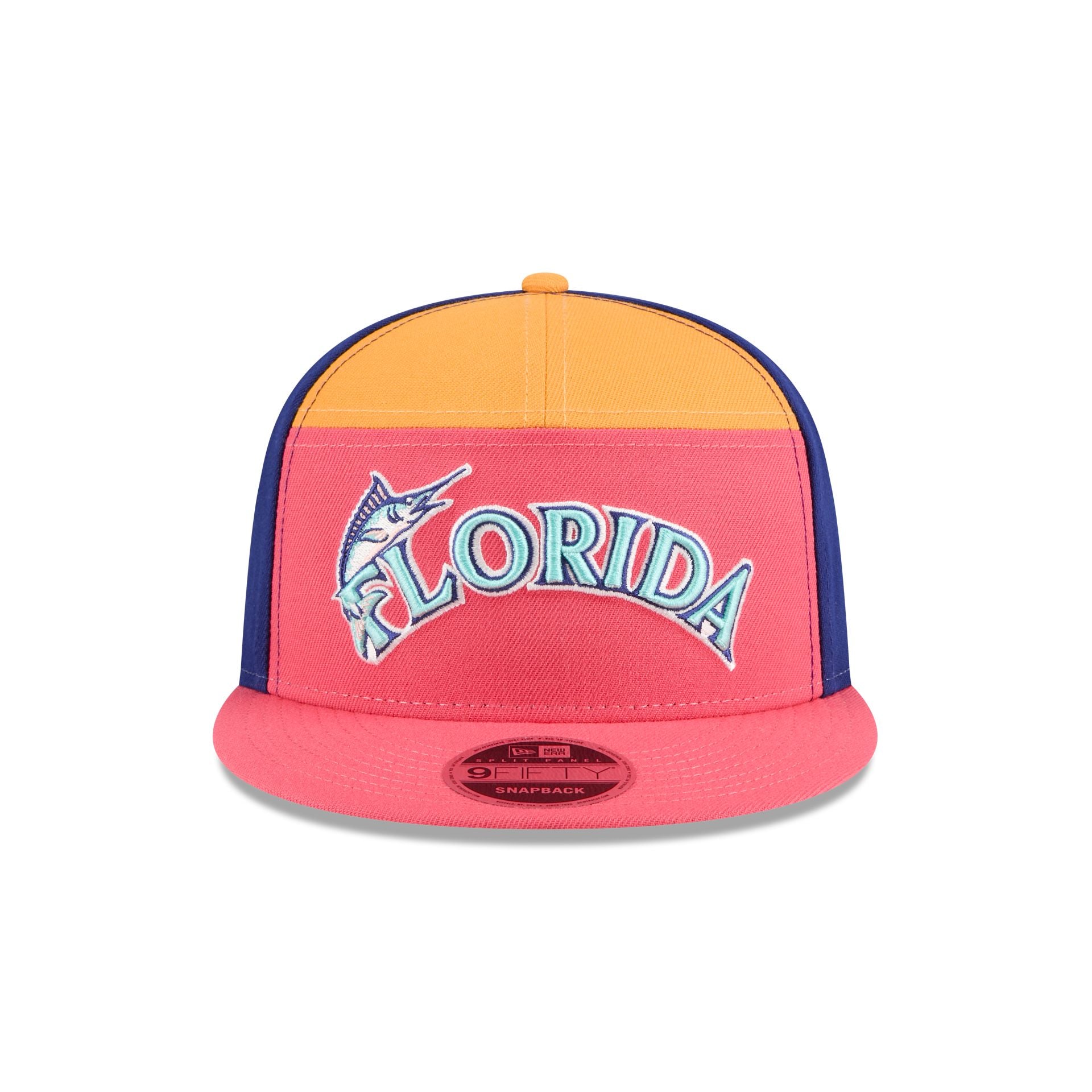 New Era Coral Split Panel 9FIFTY Snapback