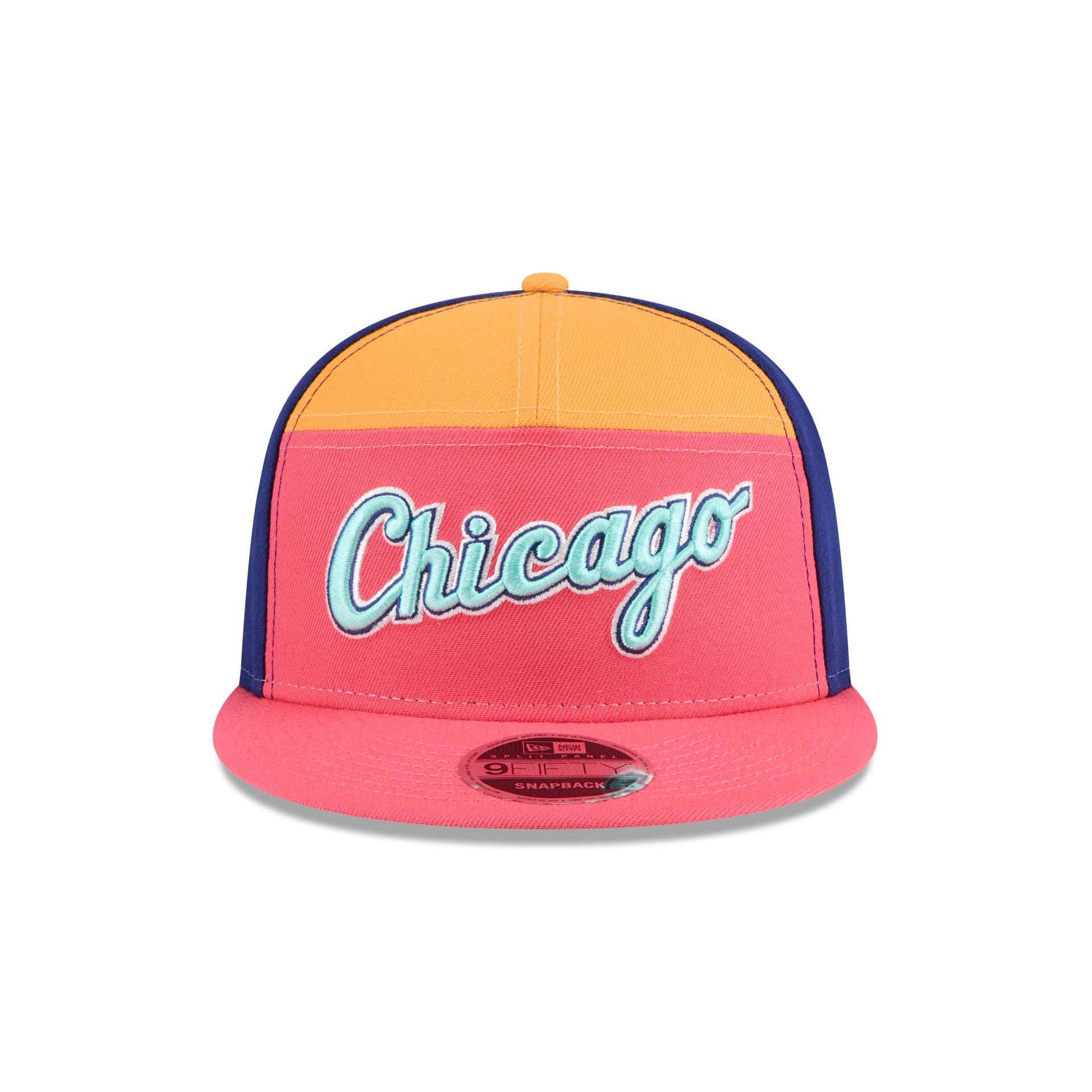 New Era Coral Split Panel 9FIFTY Snapback