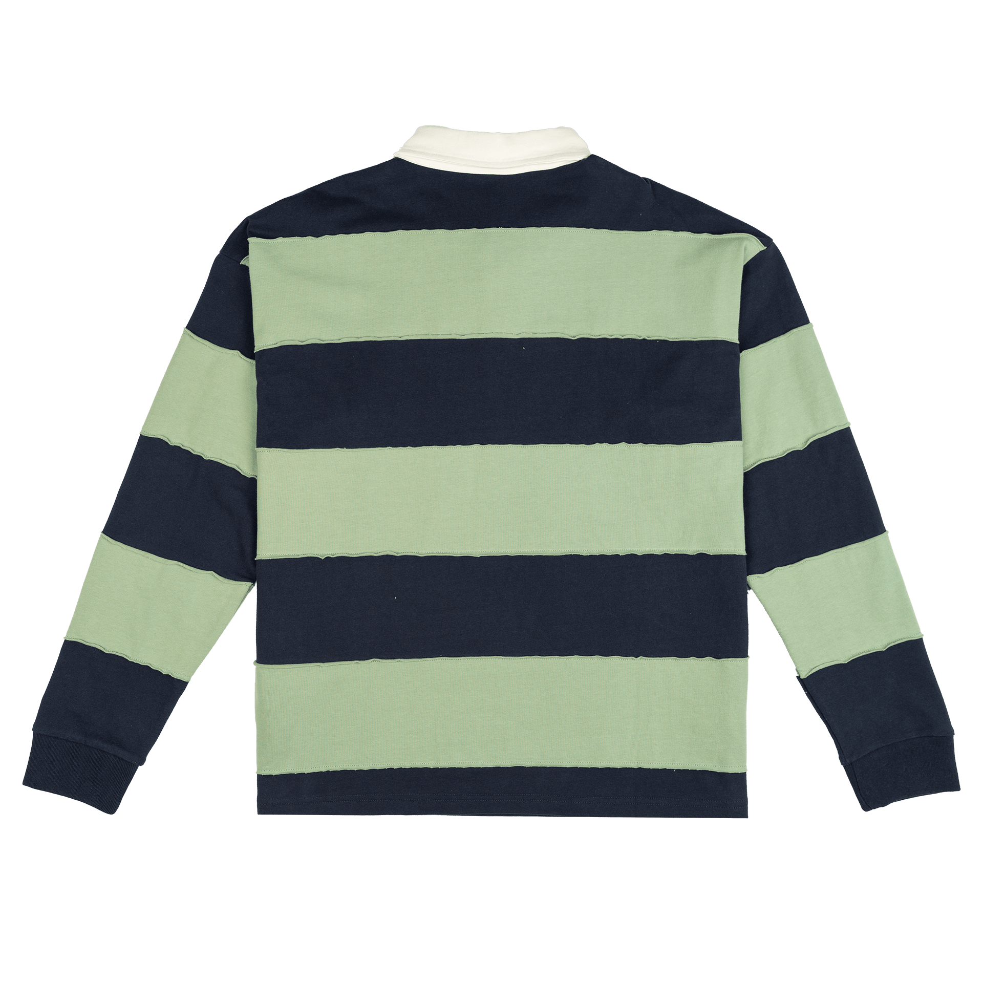 New Era Cut & Sew Block Navy Long Sleeve Rugby Shirt