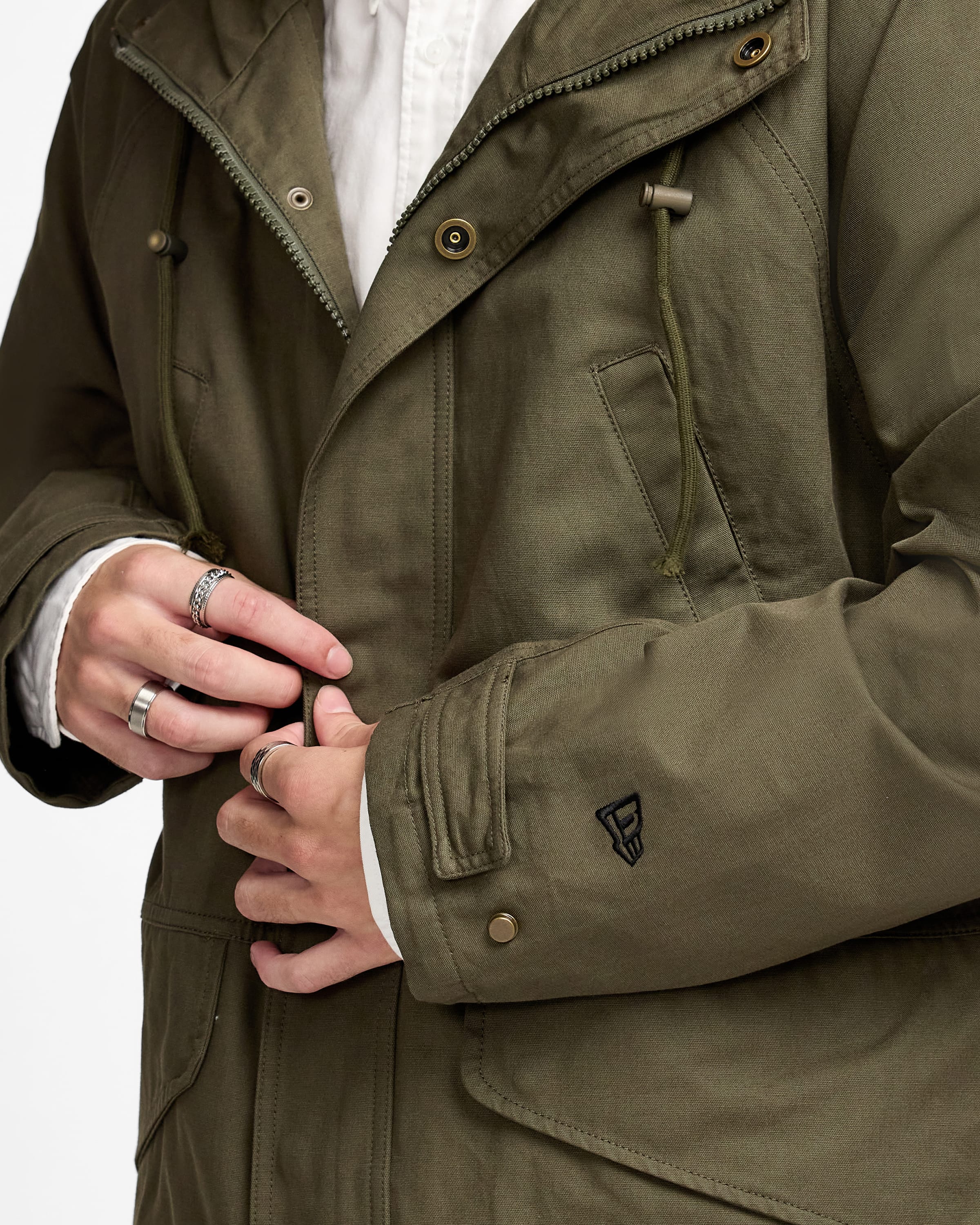 New Era Dark Khaki Fishtail Parka Jacket
