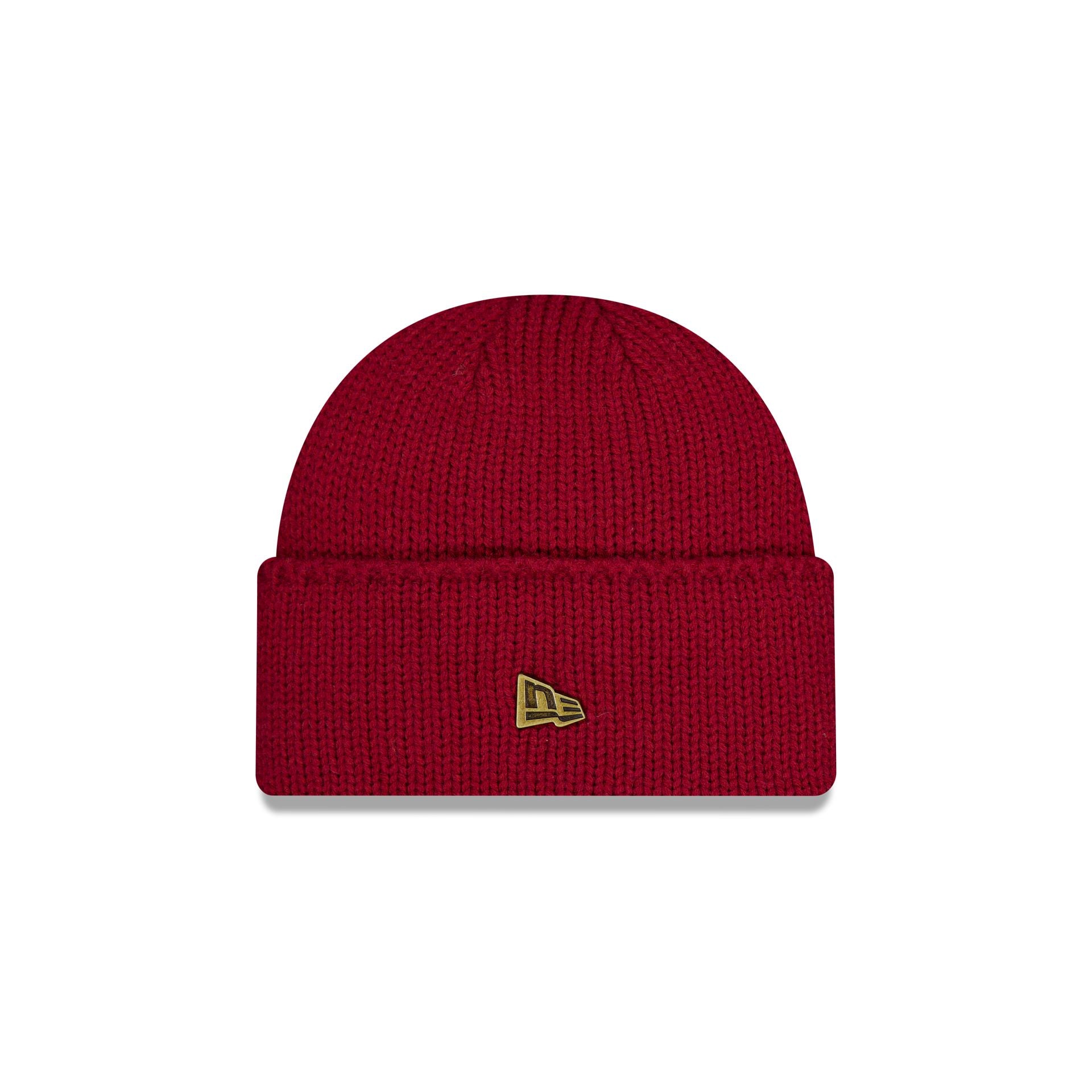 new era Dark Red Wide Cuff Knit Beanie