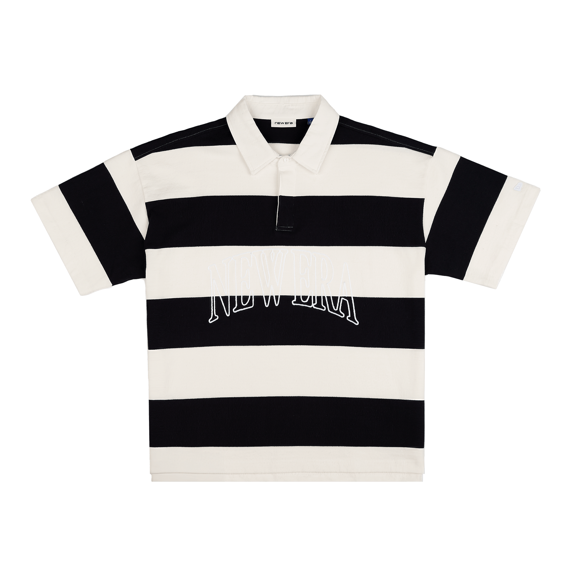 new era Embroidered Yarn Dye Navy Rugby Shirt