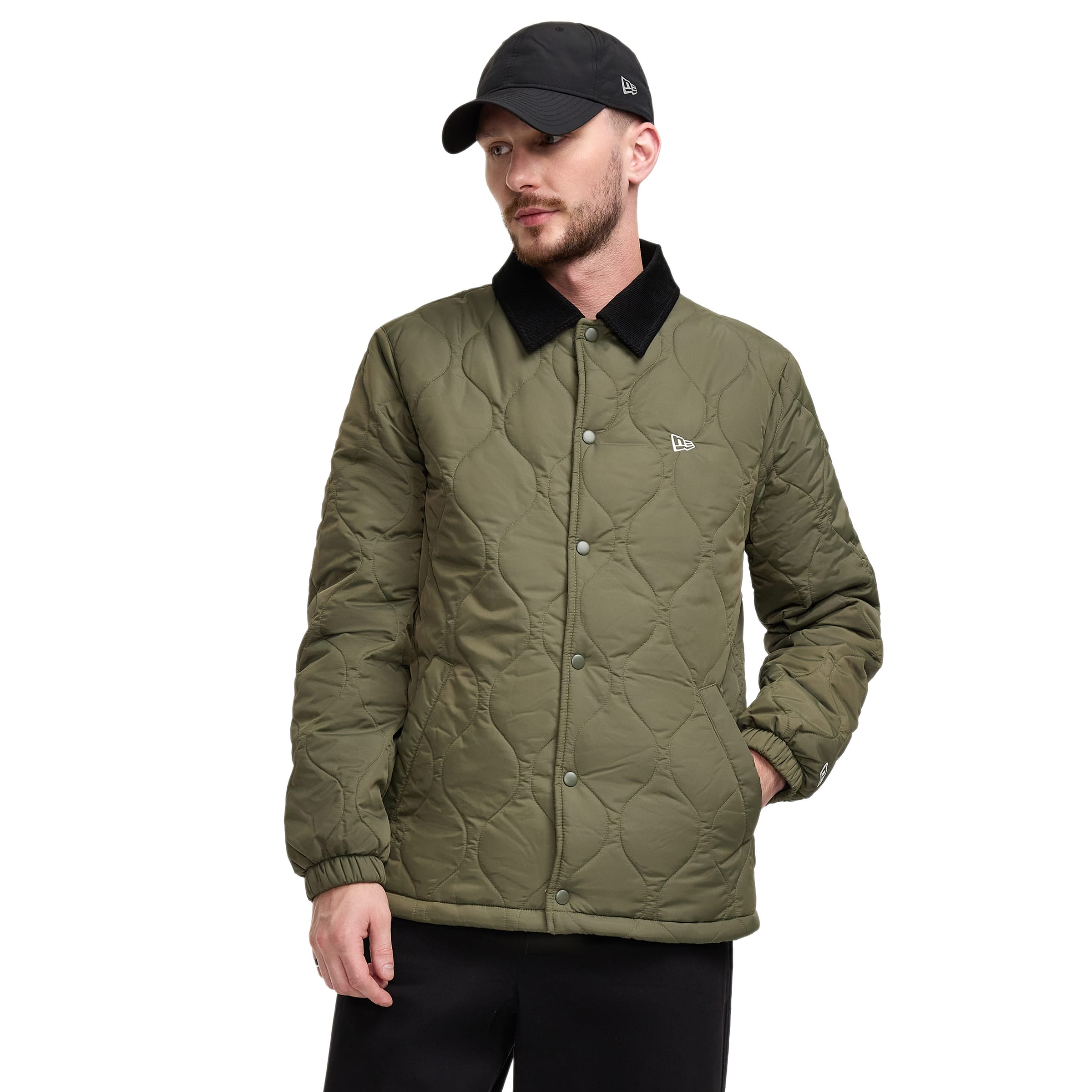 new era Green Quilted Coach Jacket