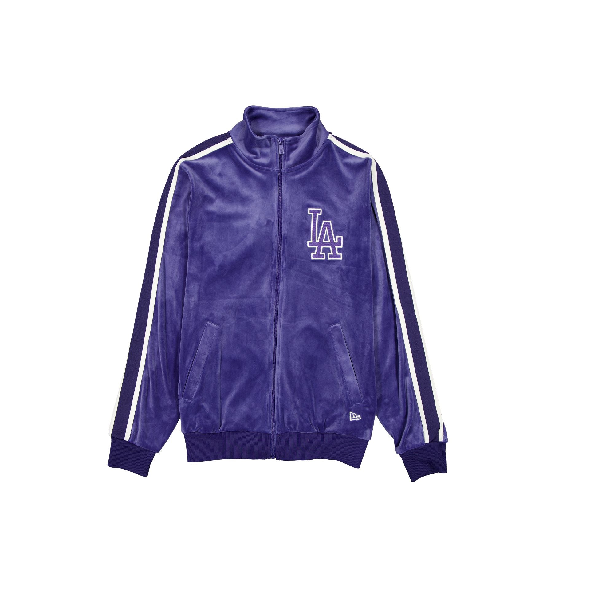 new era Ink Purple Velour Track Jacket