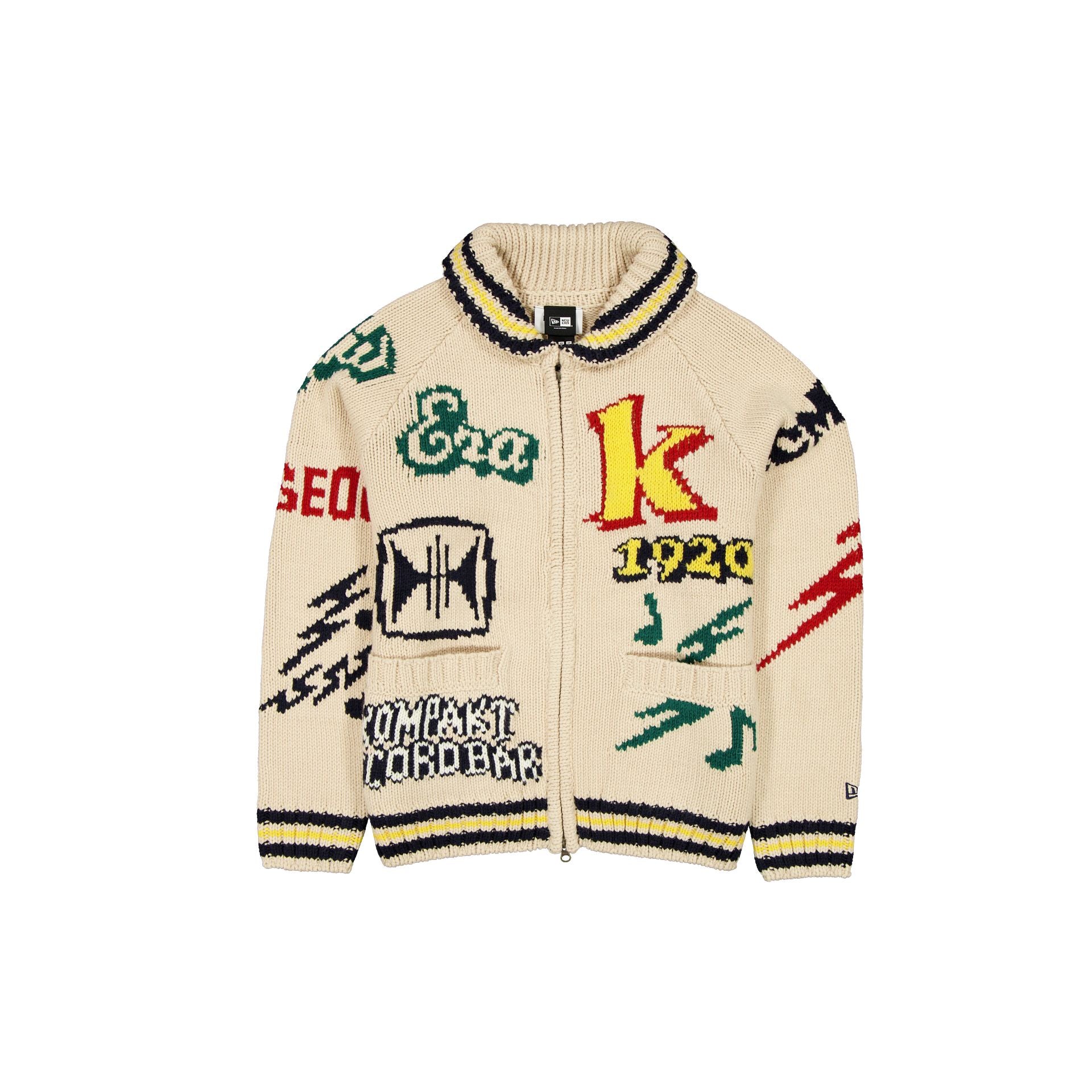 new era Kompakt Record Bar Logos Cardigan