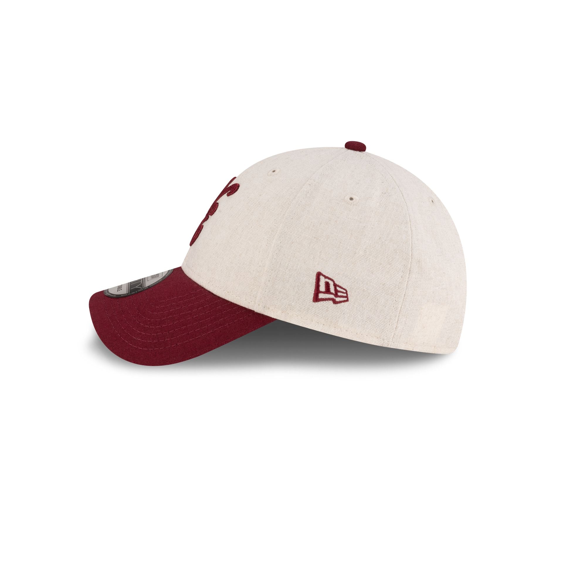 New Era Linen Two Tone Dark Red 9FORTY Adjustable
