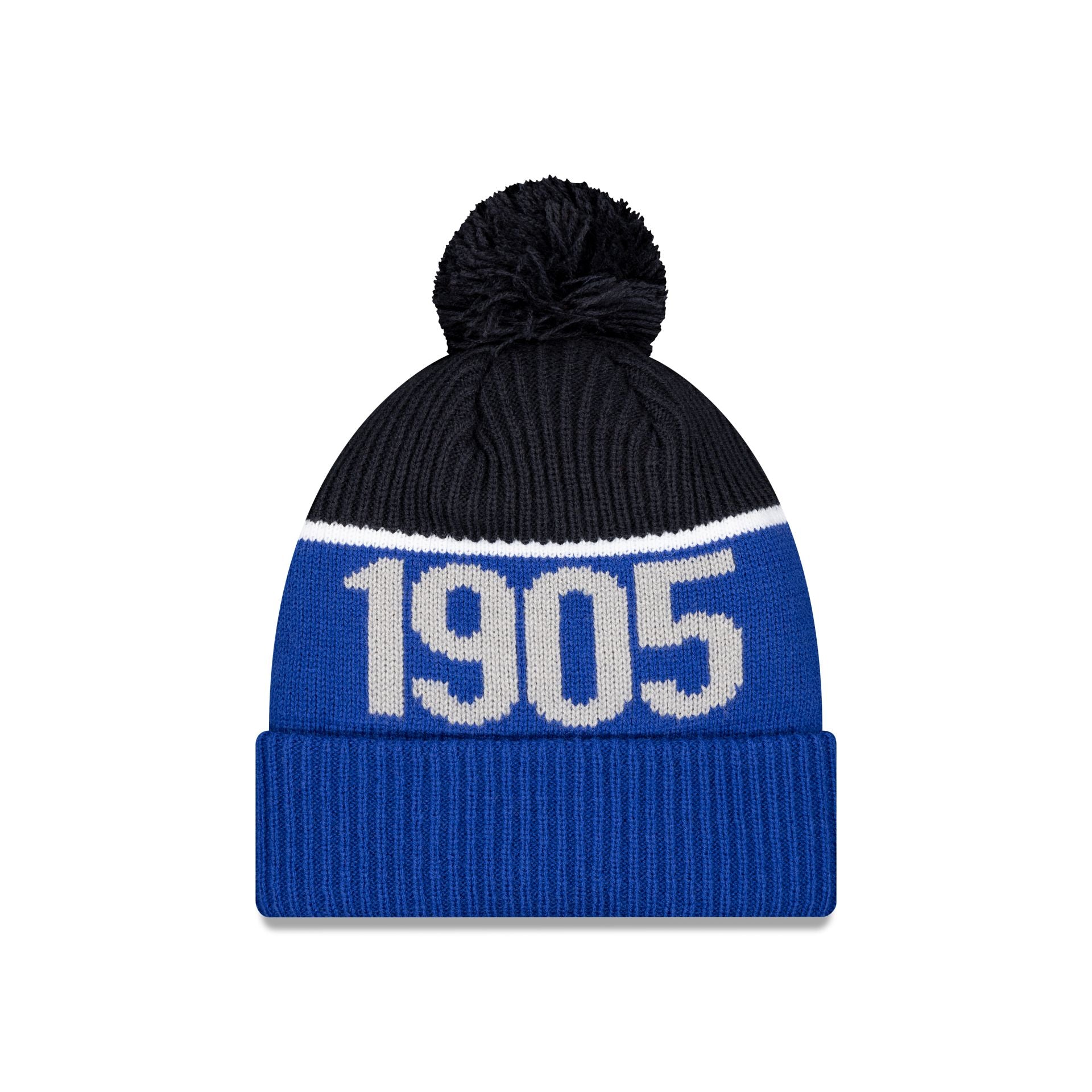 New Era Lion Crest Sport Blue Pom Knit