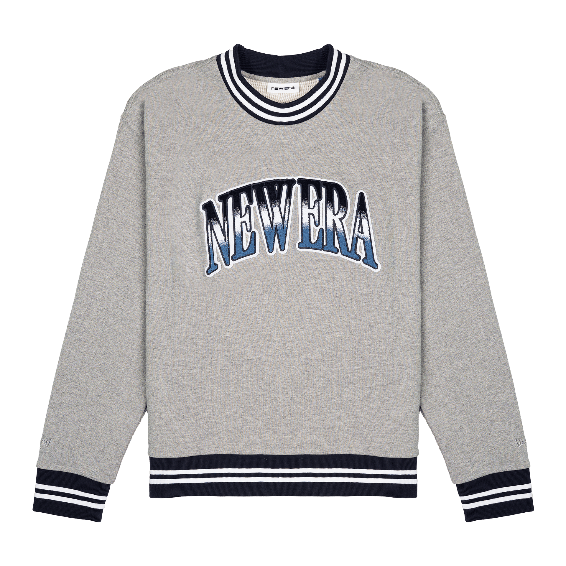 new era Ombre Heather Gray Crewneck