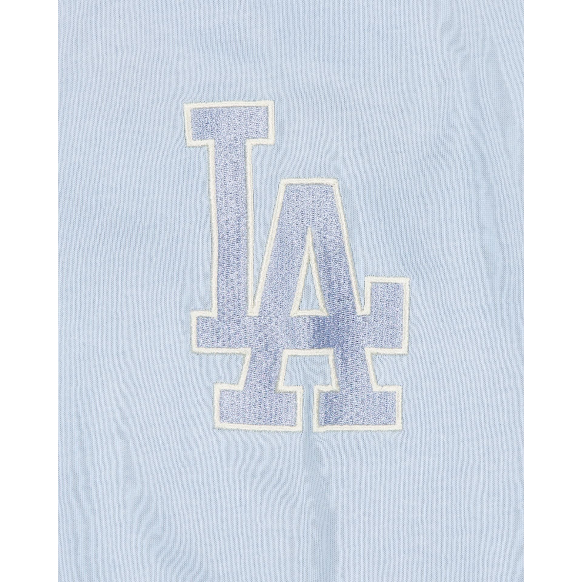 New Era Pale Blue Script Long Sleeve Rugby Shirt