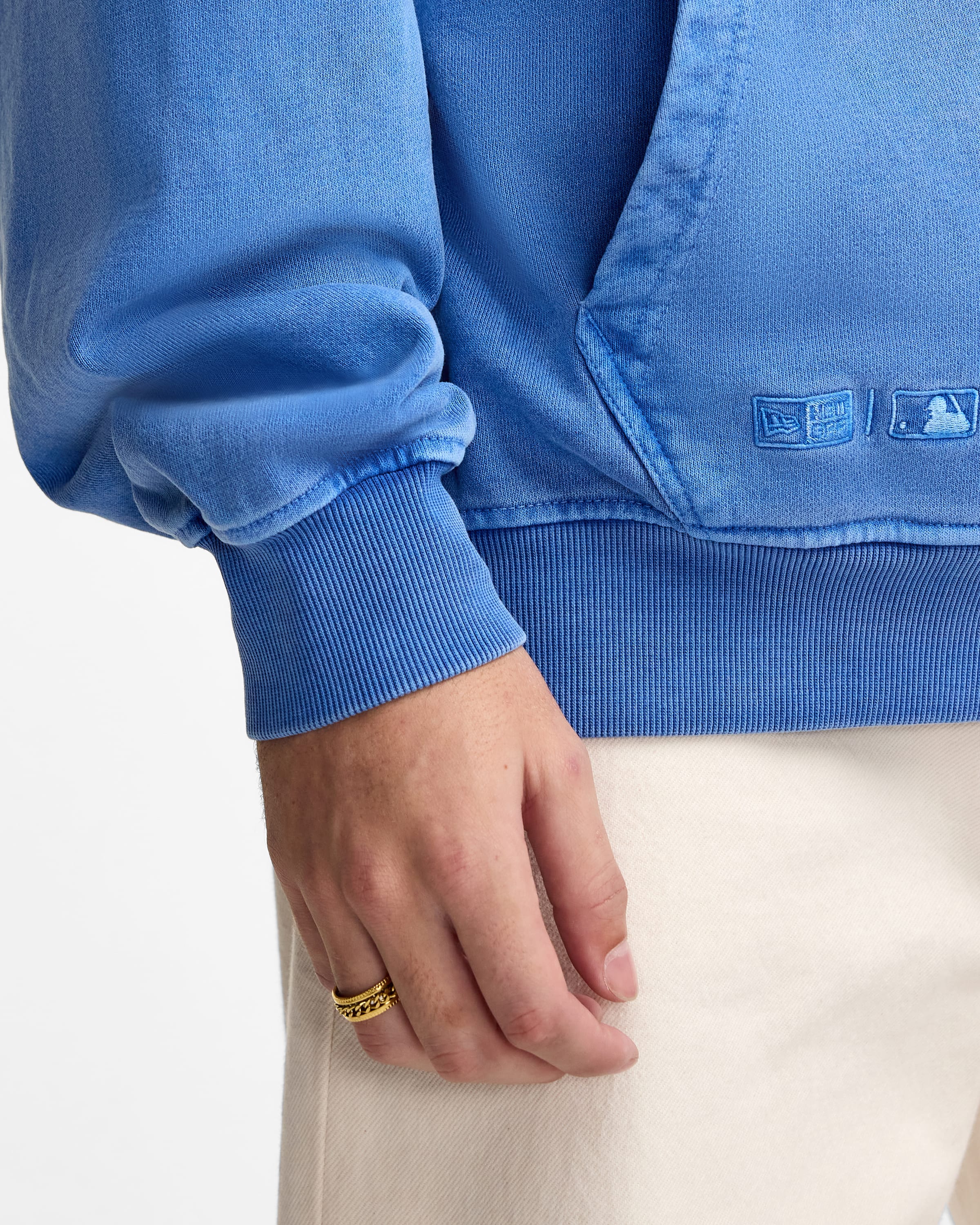 New Era Pigment Logo Dress Blues Hoodie