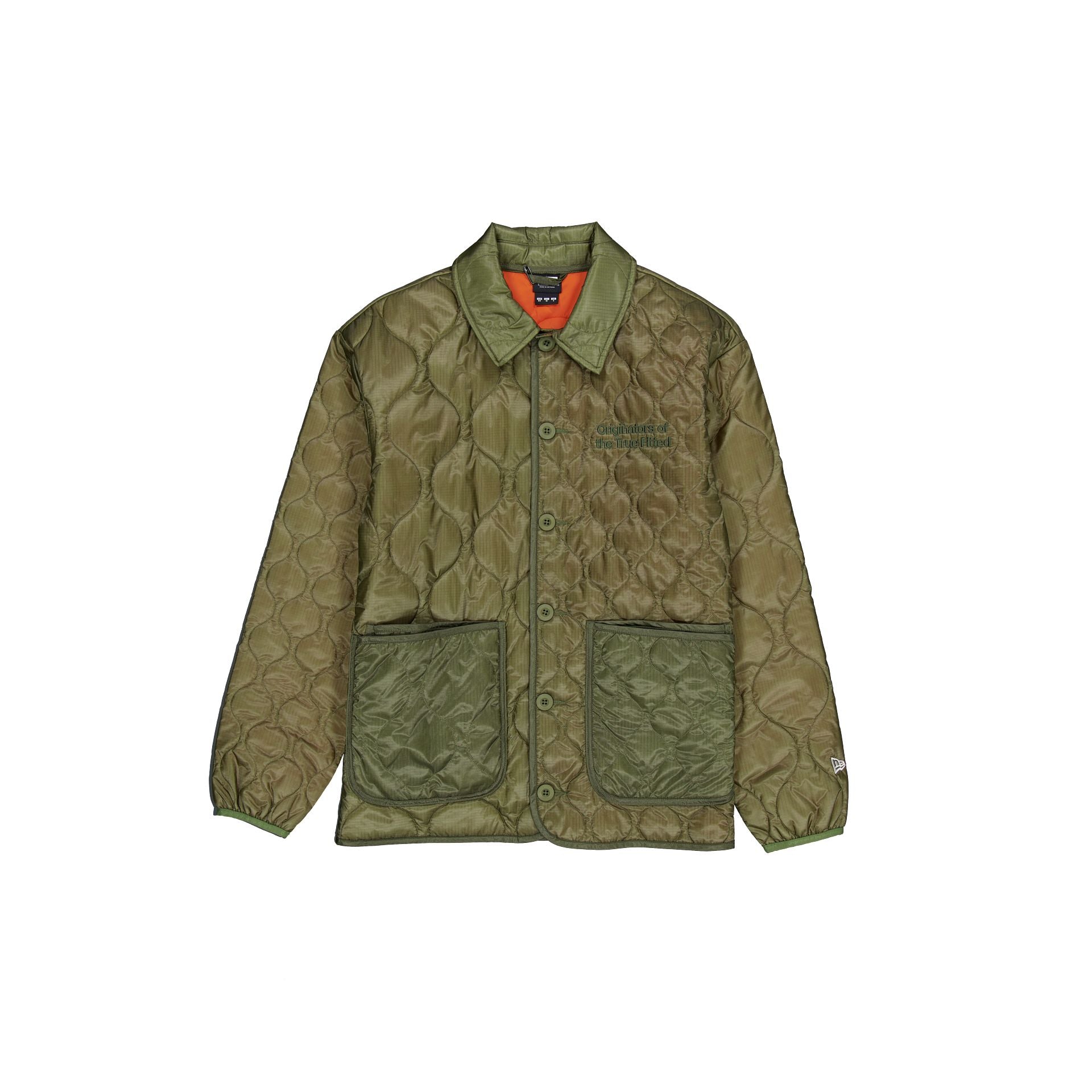 new era Quilted Button Up Dark Khaki Jacket