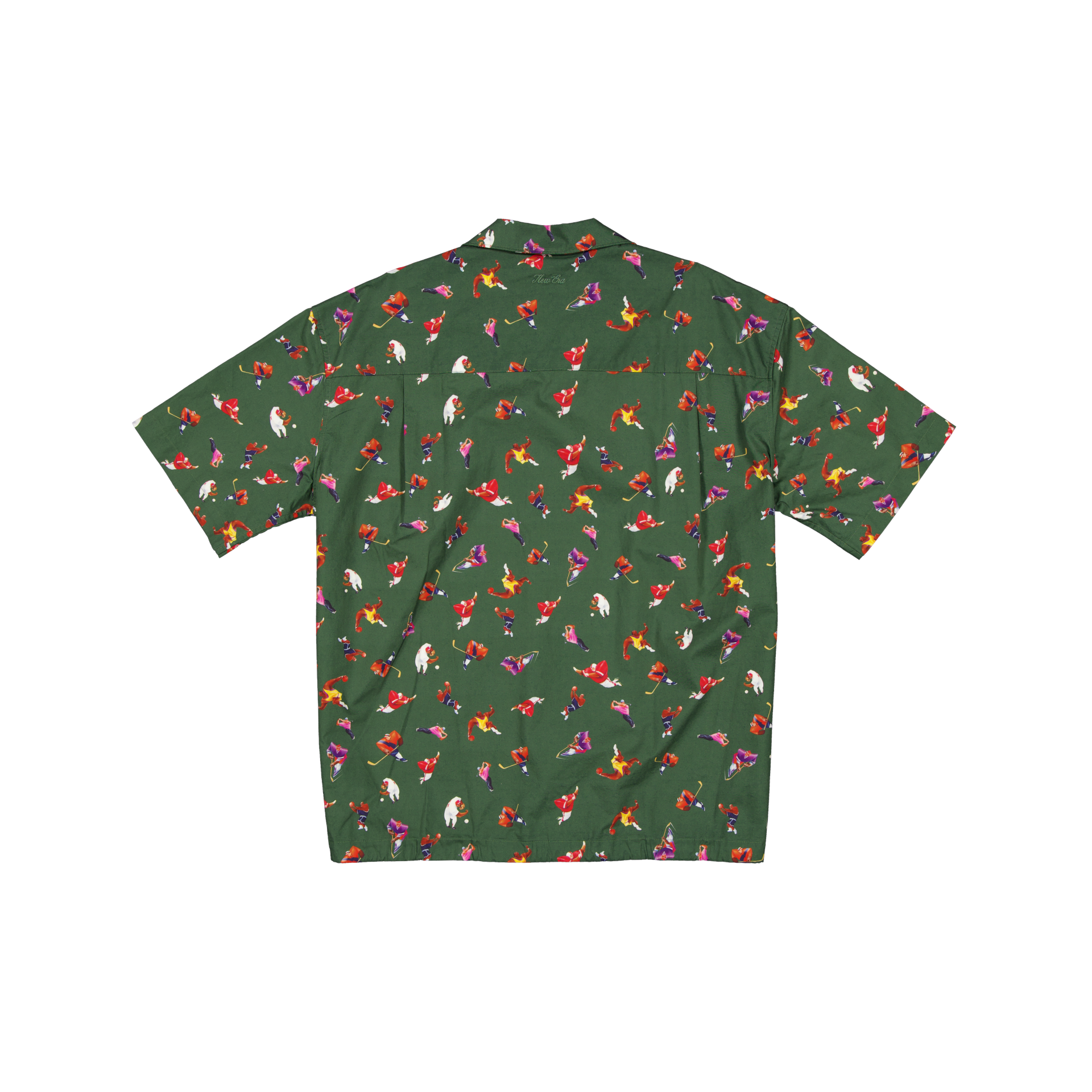 New Era Resort Green Bark Open Collared Shirt