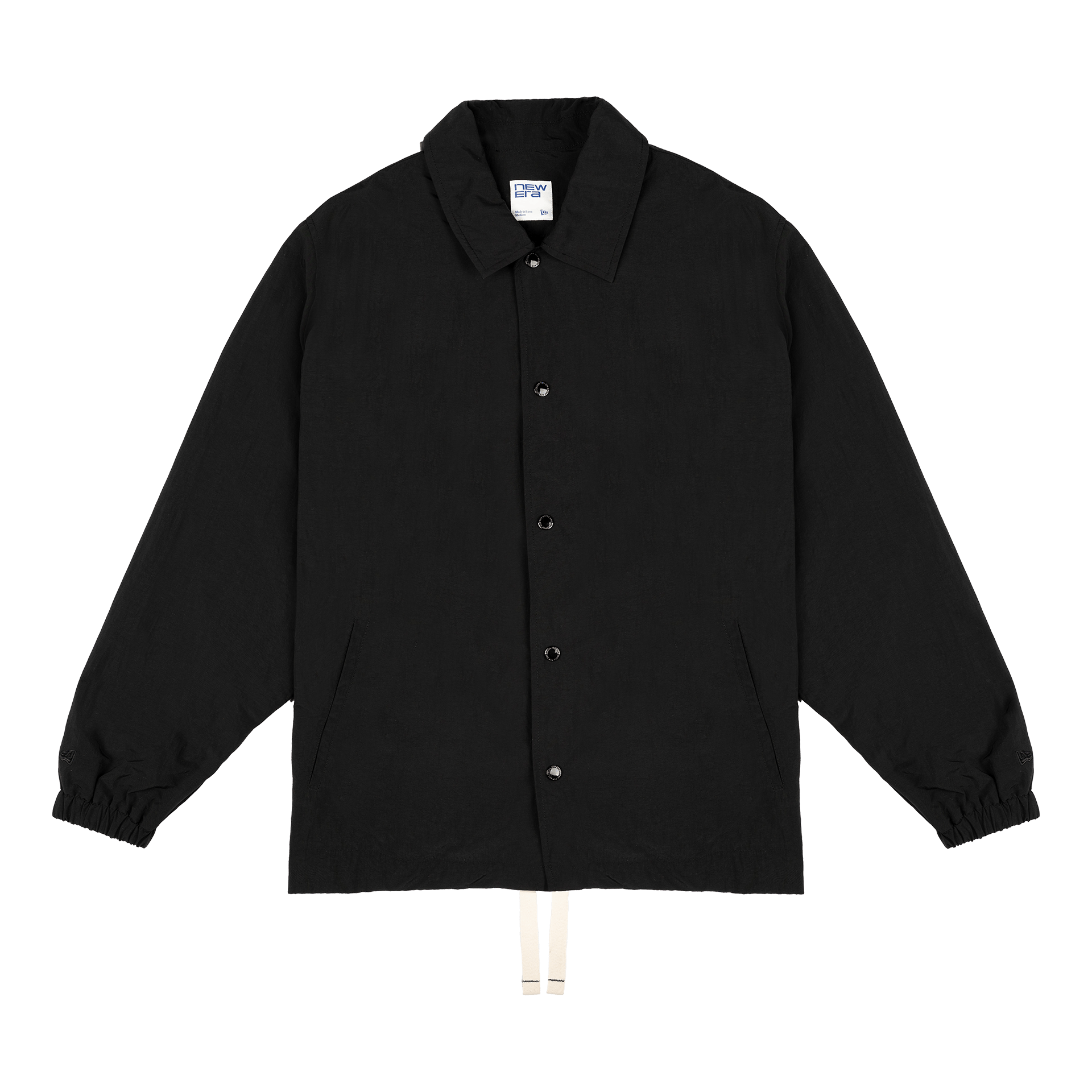 new era Ripstop Script Nylon Black Coach's Jacket