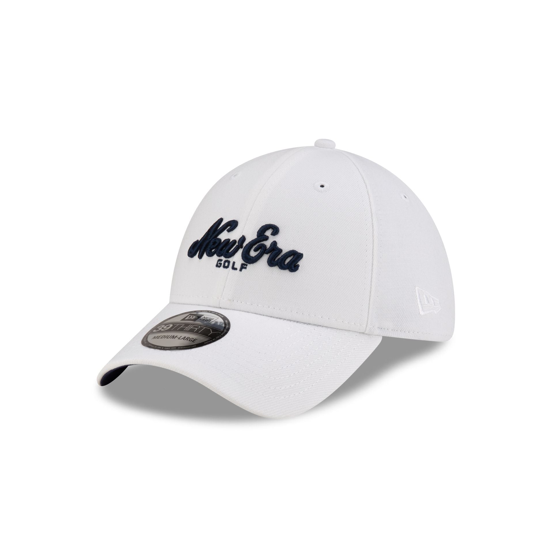 new era Script White 39THIRTY Stretch Fit