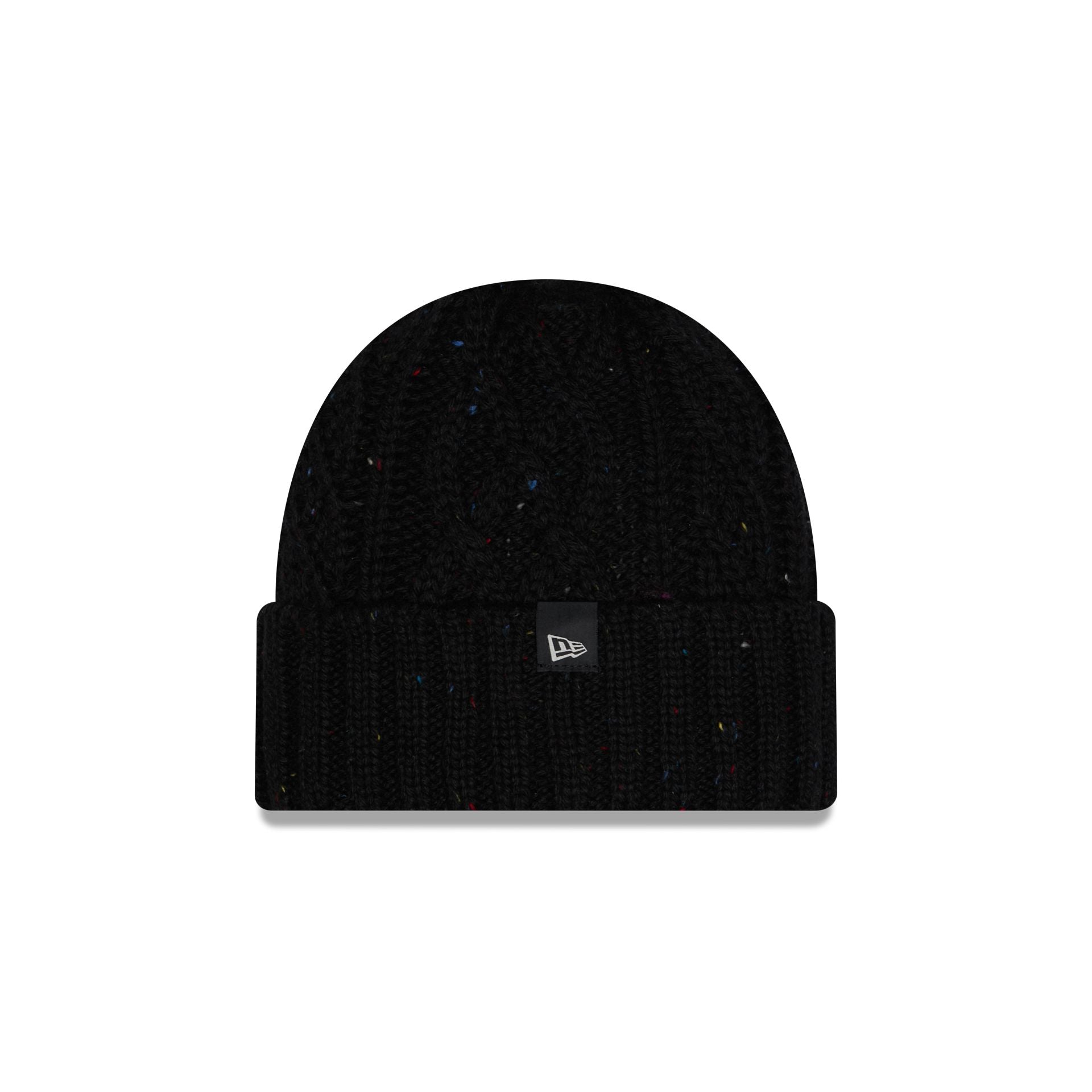 New Era Speckled Black Cable Knit