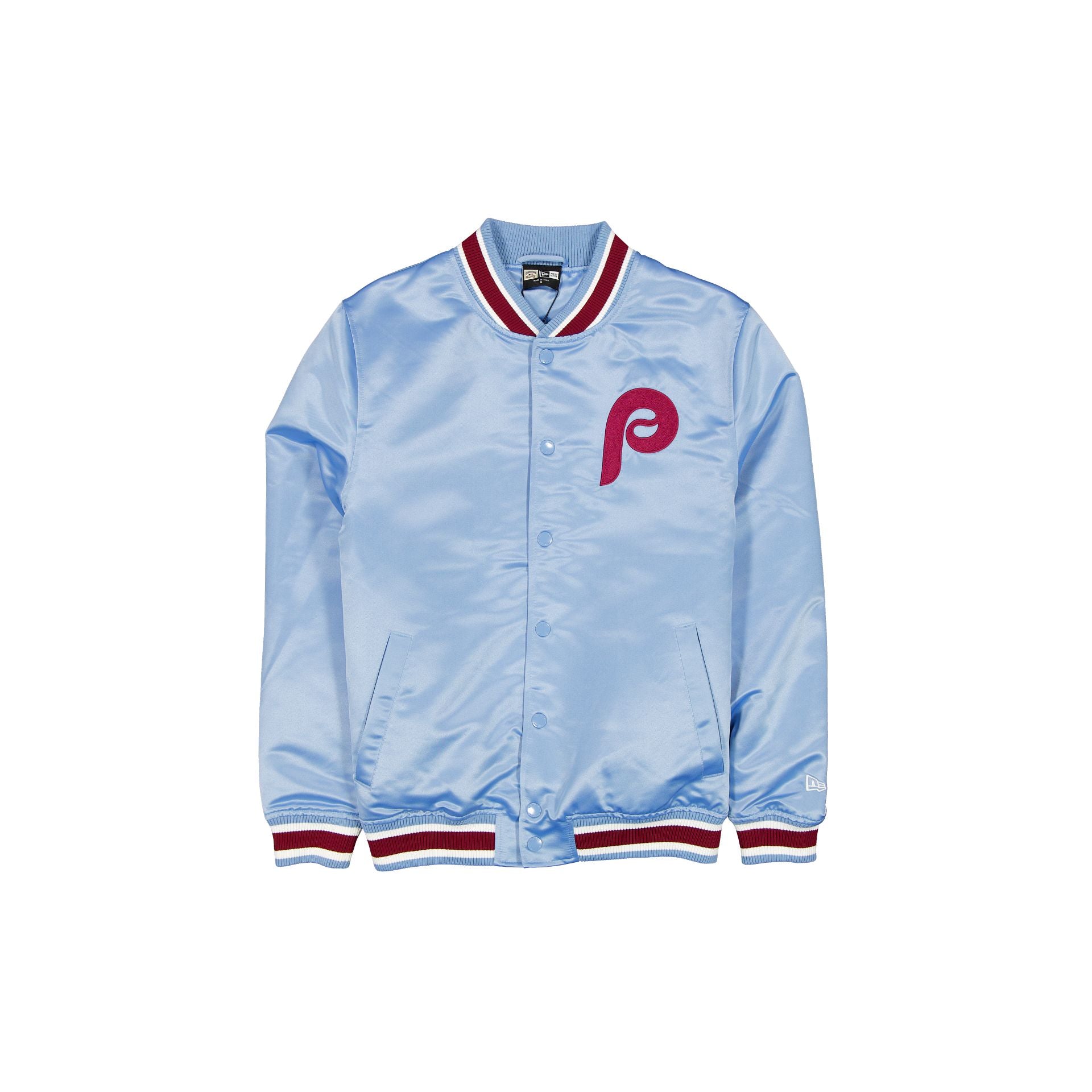 new era Sport Classics Light Blue Satin Jacket