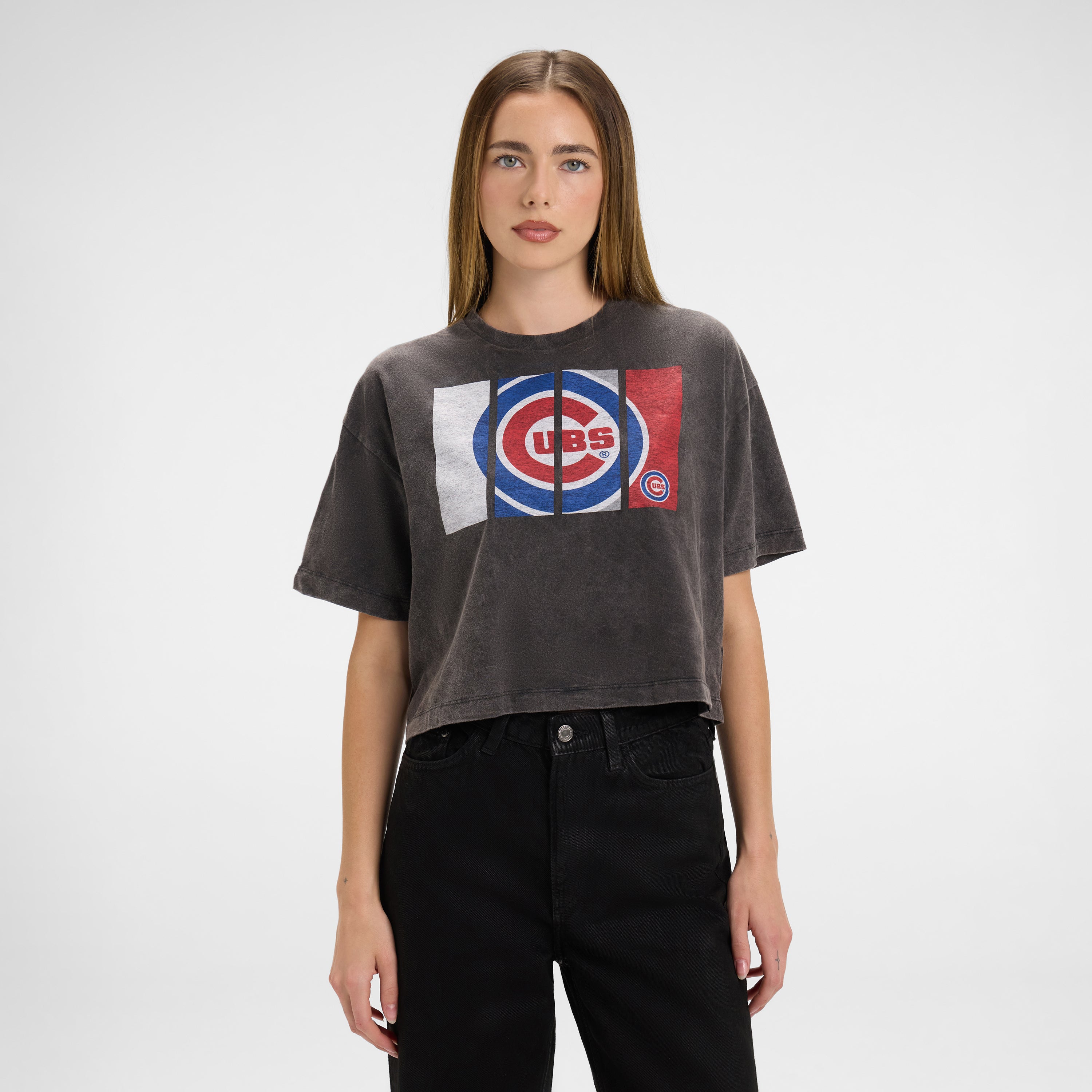 New Era Sport Night Women's Cropped Black T-Shirt