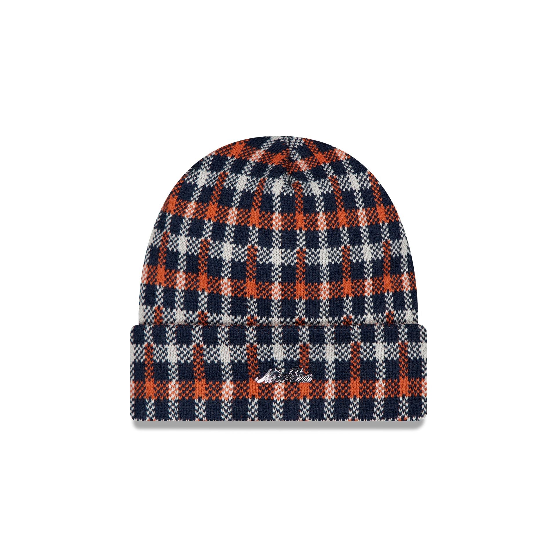 new era Tartan Check Navy Cuff Knit