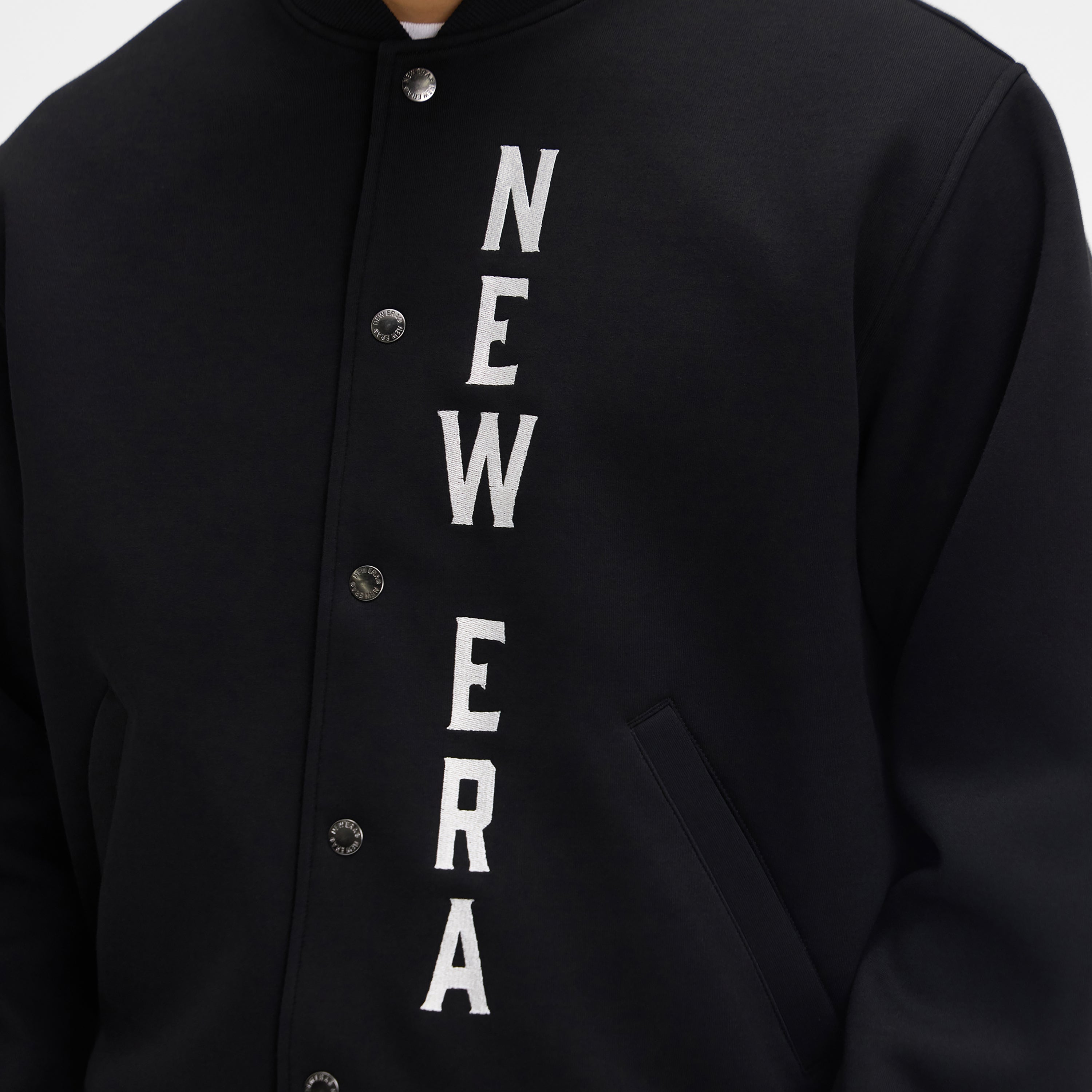 New Era Tech Sweat Black Varsity Jacket