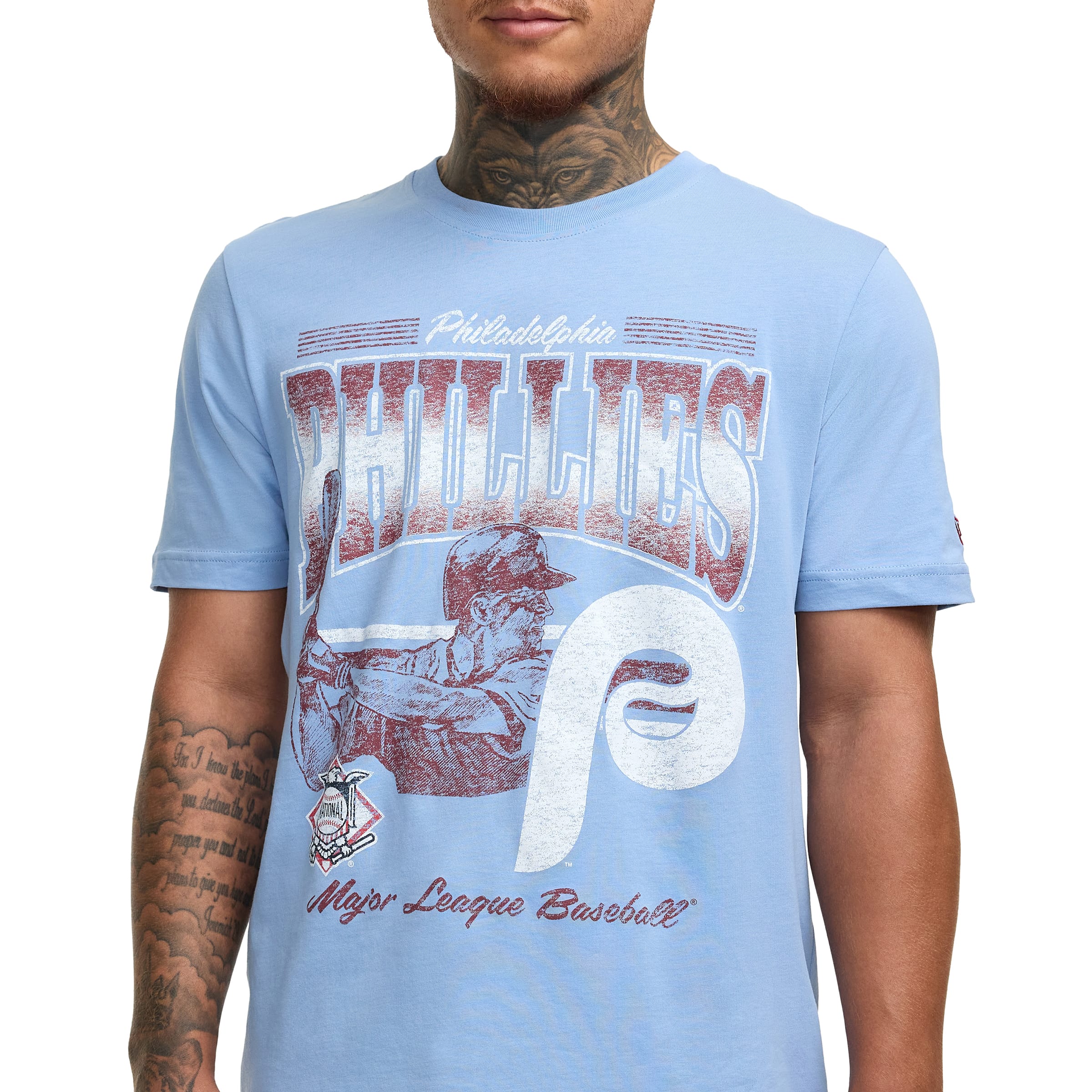 New Era Throwback Distressed T-Shirt