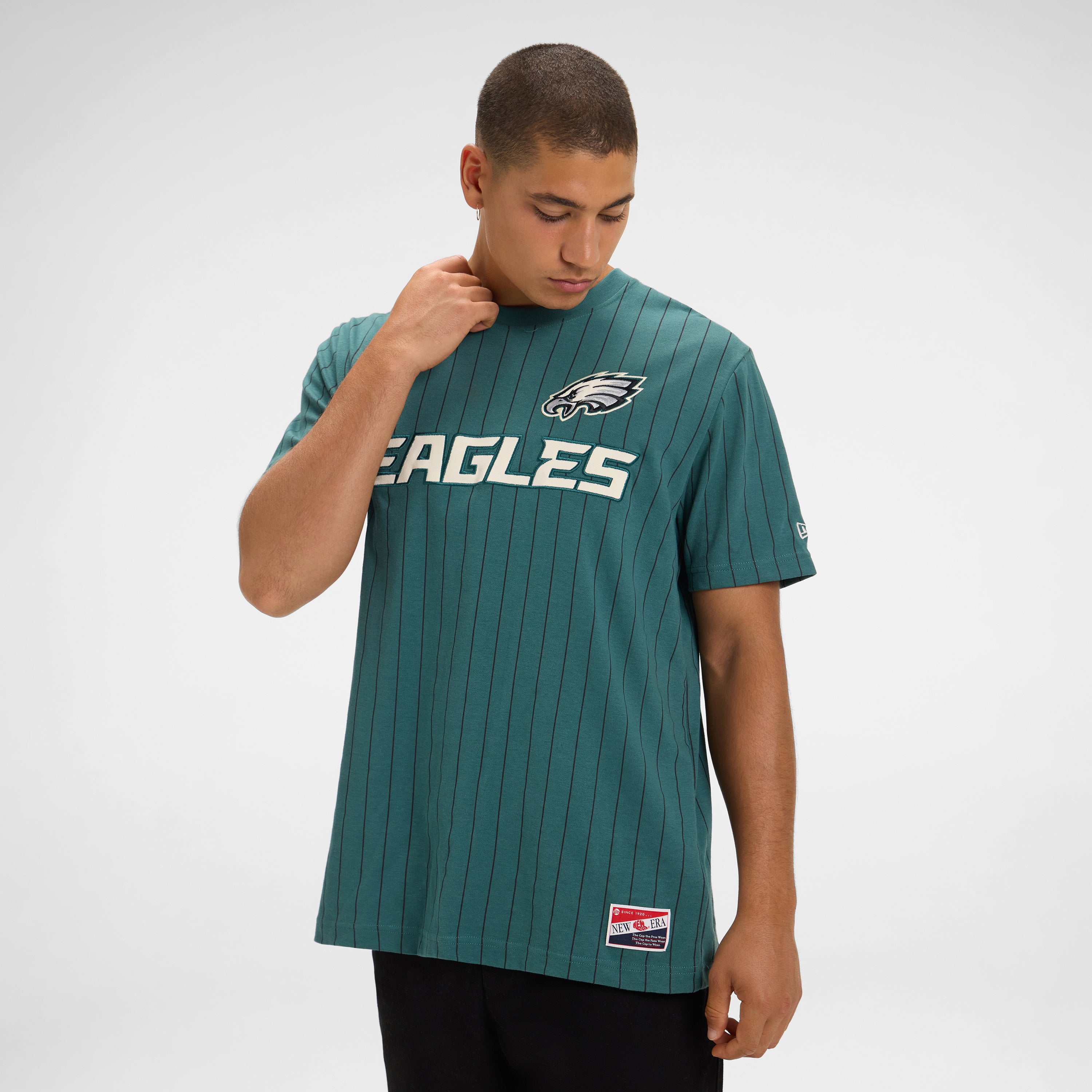 New Era Throwback Retro Pinstripe T-Shirt