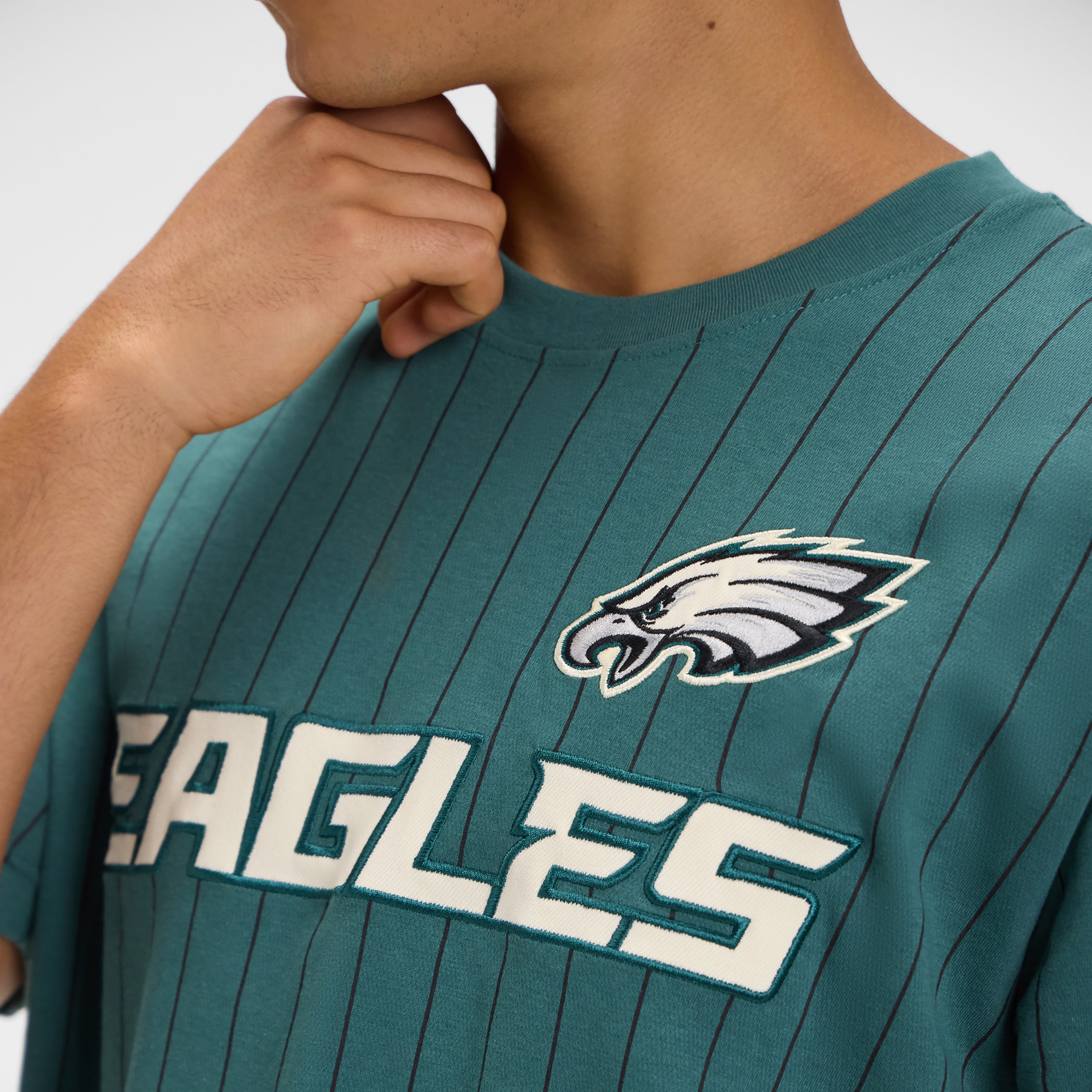 New Era Throwback Retro Pinstripe T-Shirt