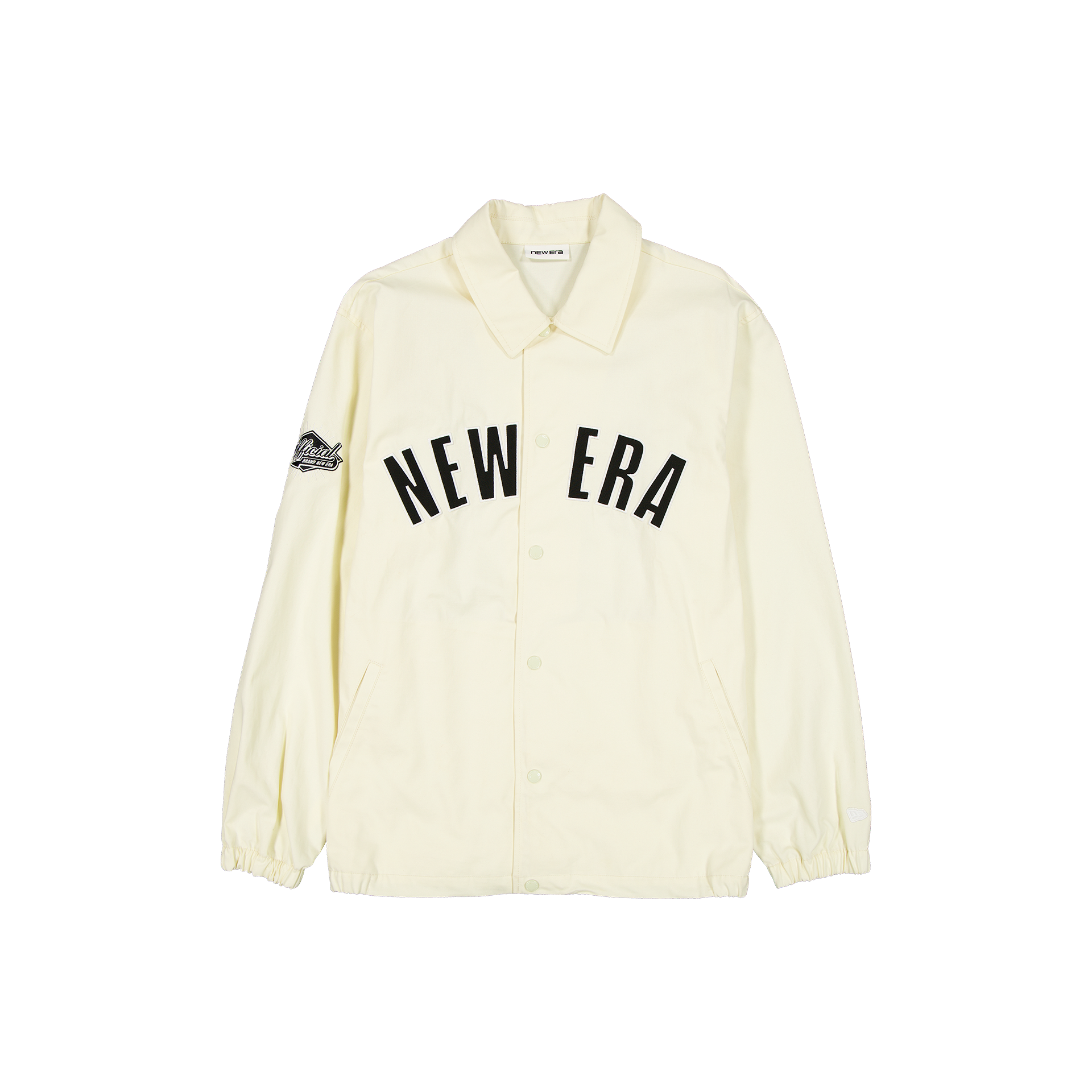 New Era Twill Applique Chrome White Coaches Jacket