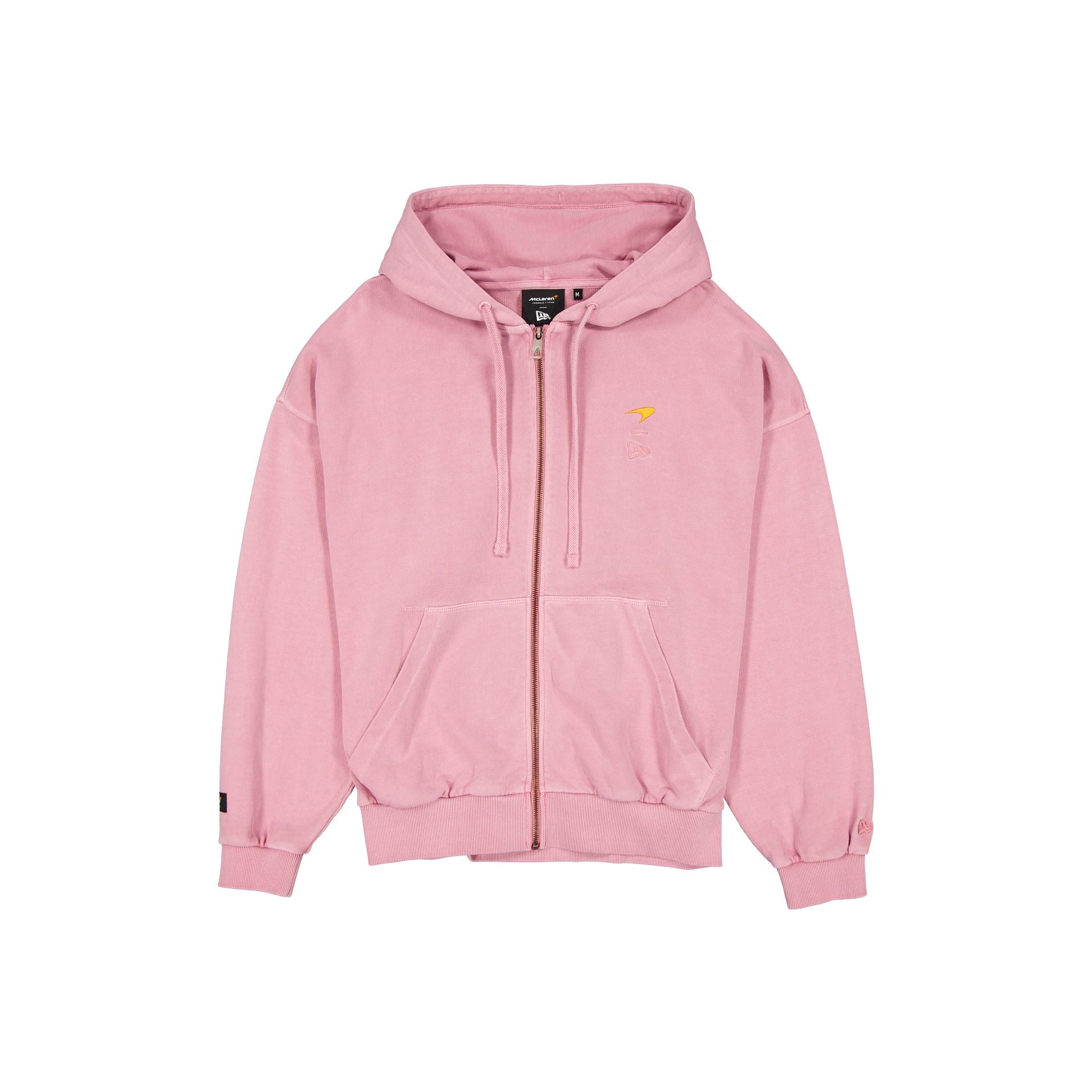 new era Washed Pink Oversized Full-Zip Hoodie