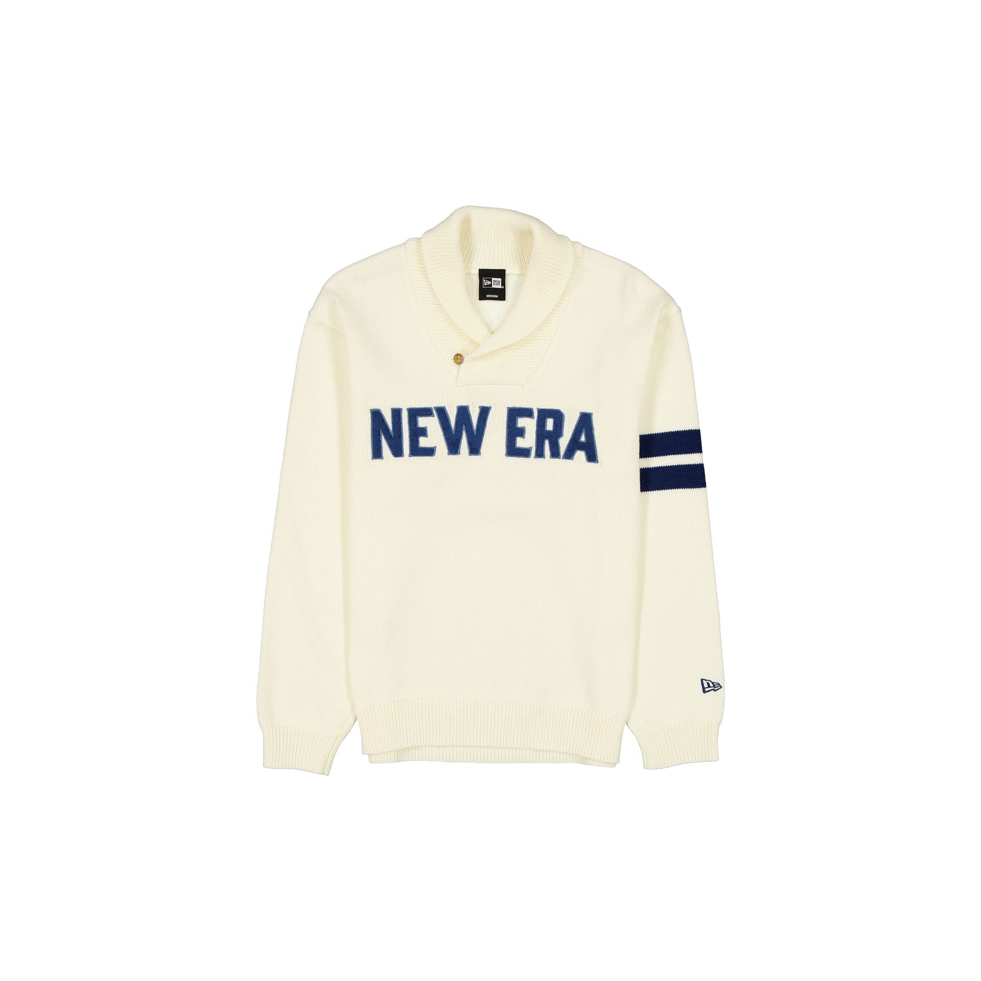 new era White Shawl Sweater